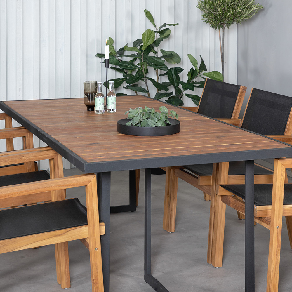 Spisegruppe Venture Home King med 6 Veni Stablebare Spisestoler