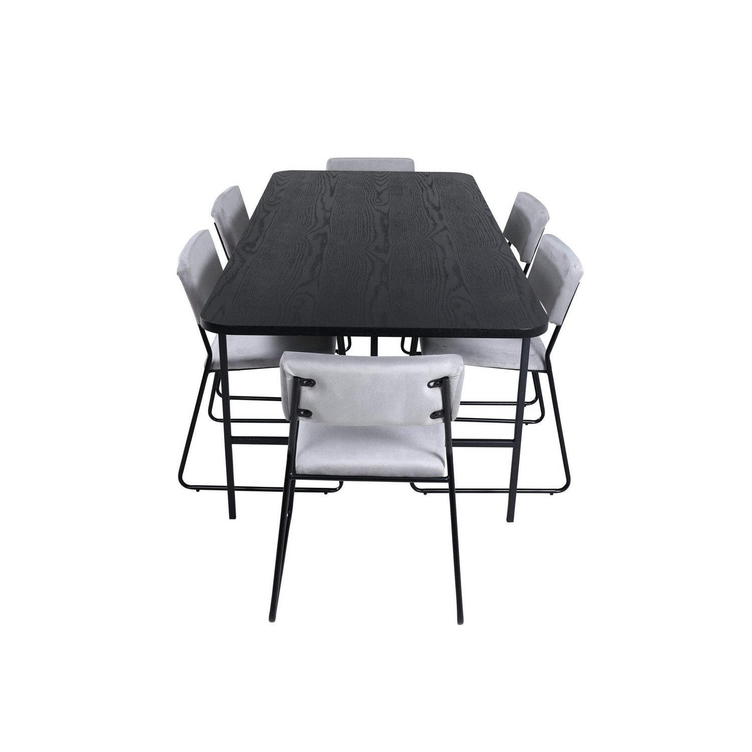 Spisegruppe Venture Home Chicago Spisebord og Kungshamn Spisestol Sort
