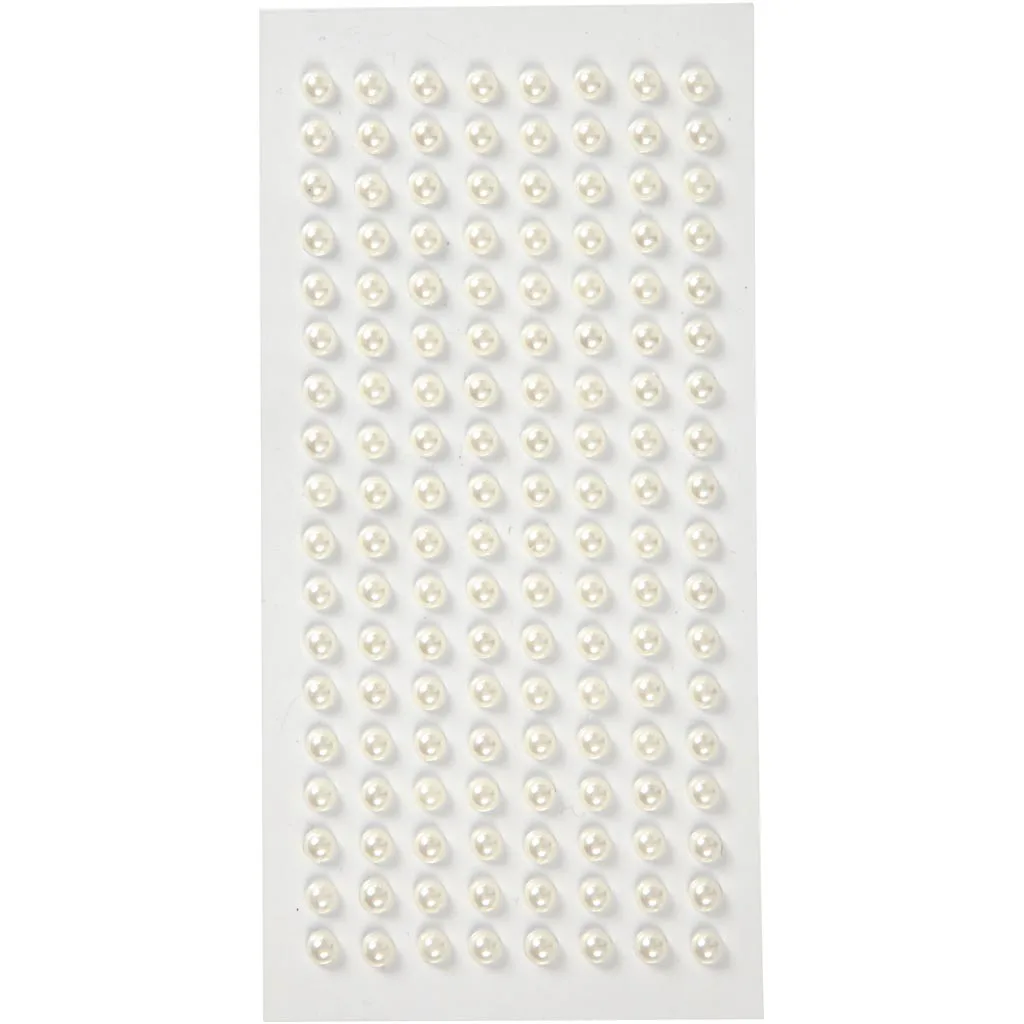 Halvperler Creativ Company hvit 144 stk/1 Pk