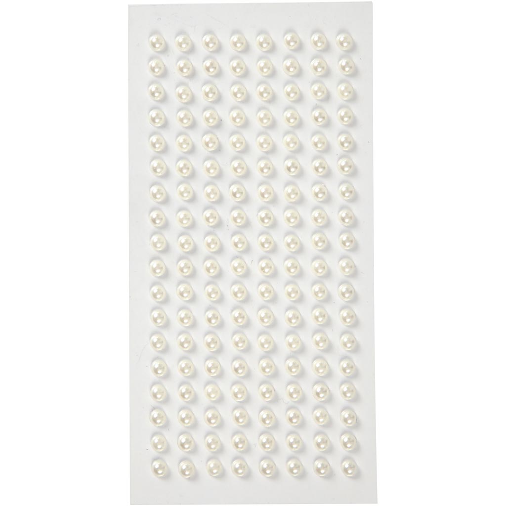 Halvperler Creativ Company hvit 144 stk/1 Pk