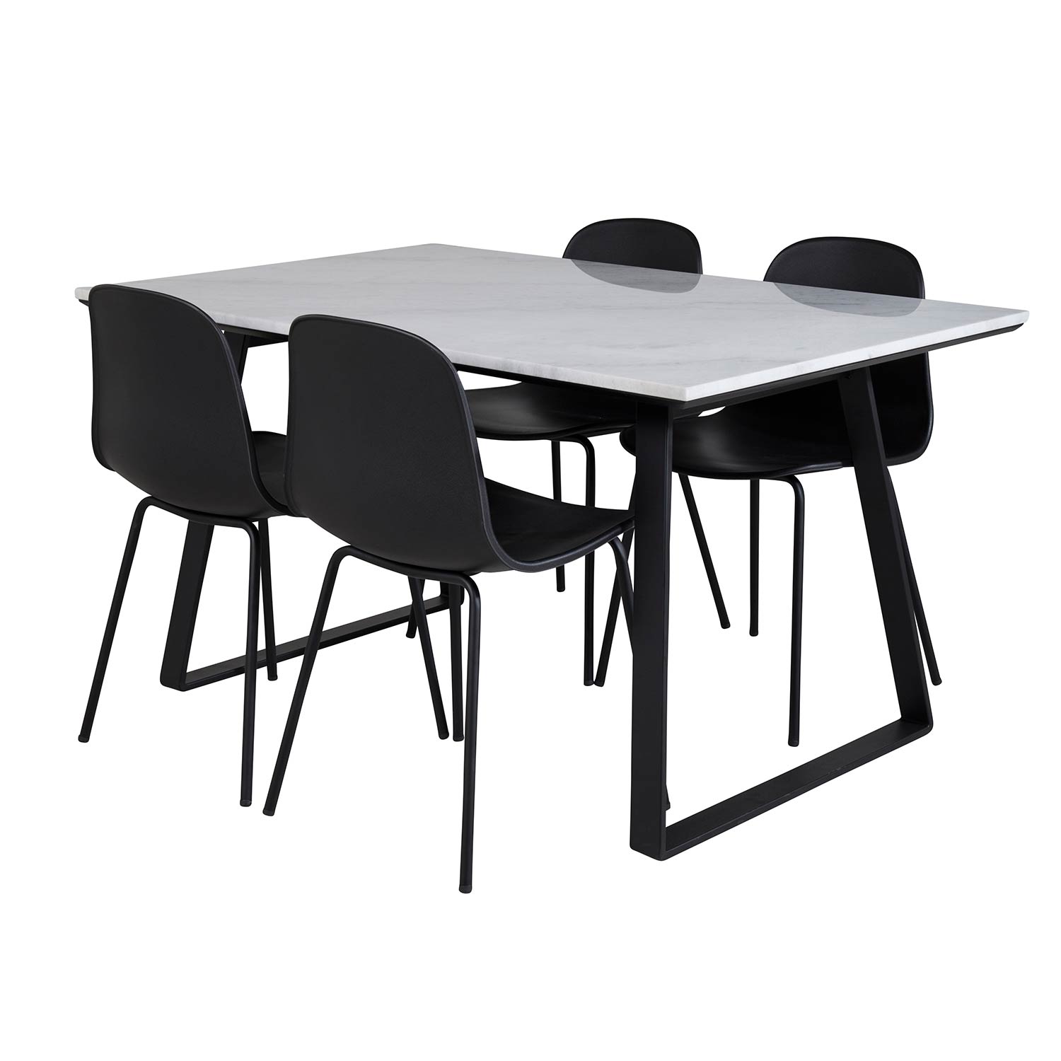 Spisegruppe Venture Home Estelle 140 med 4 Ardi Stoler