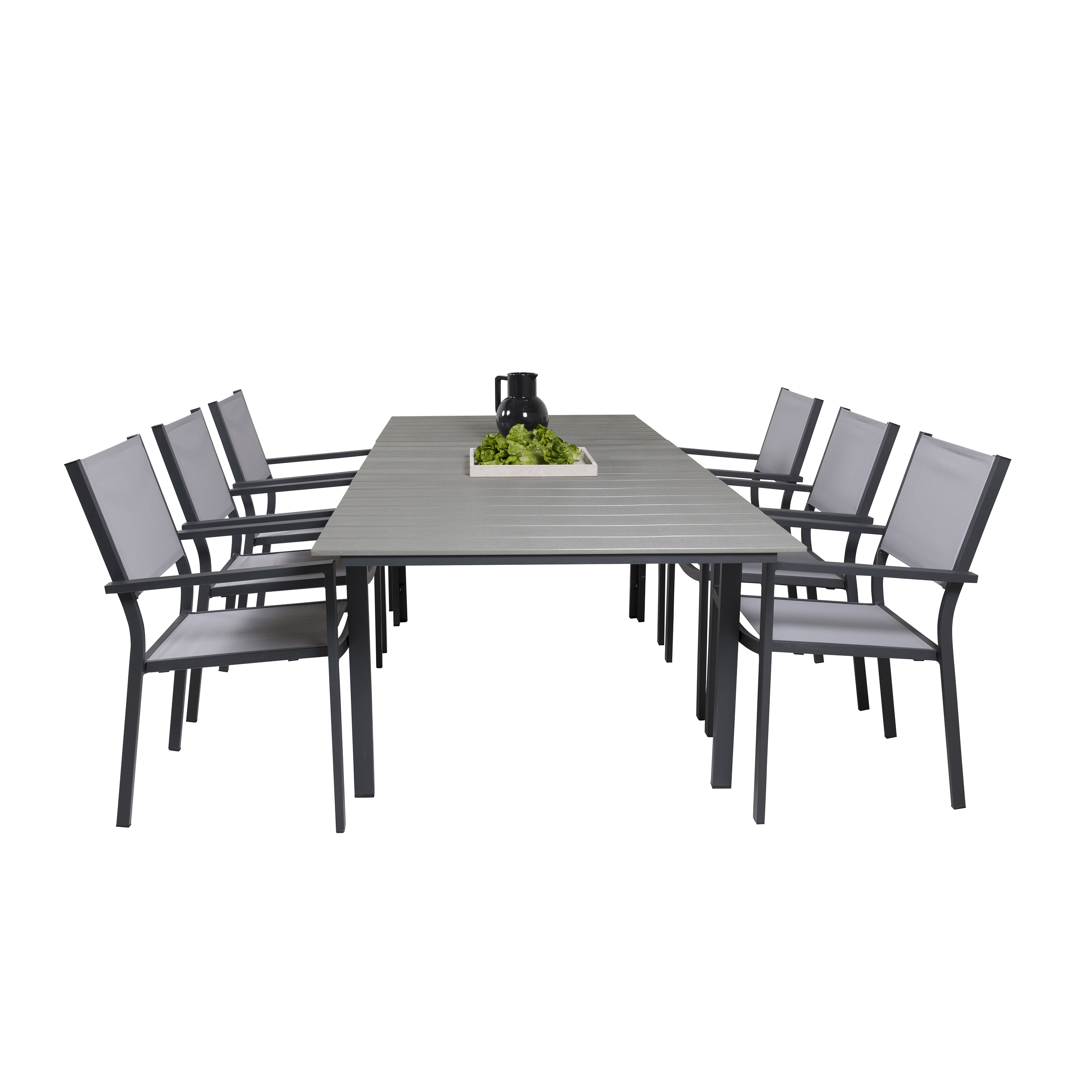 Spisegruppe Venture Home Lova 160/240 med 6 Copacabana Lenestoler
