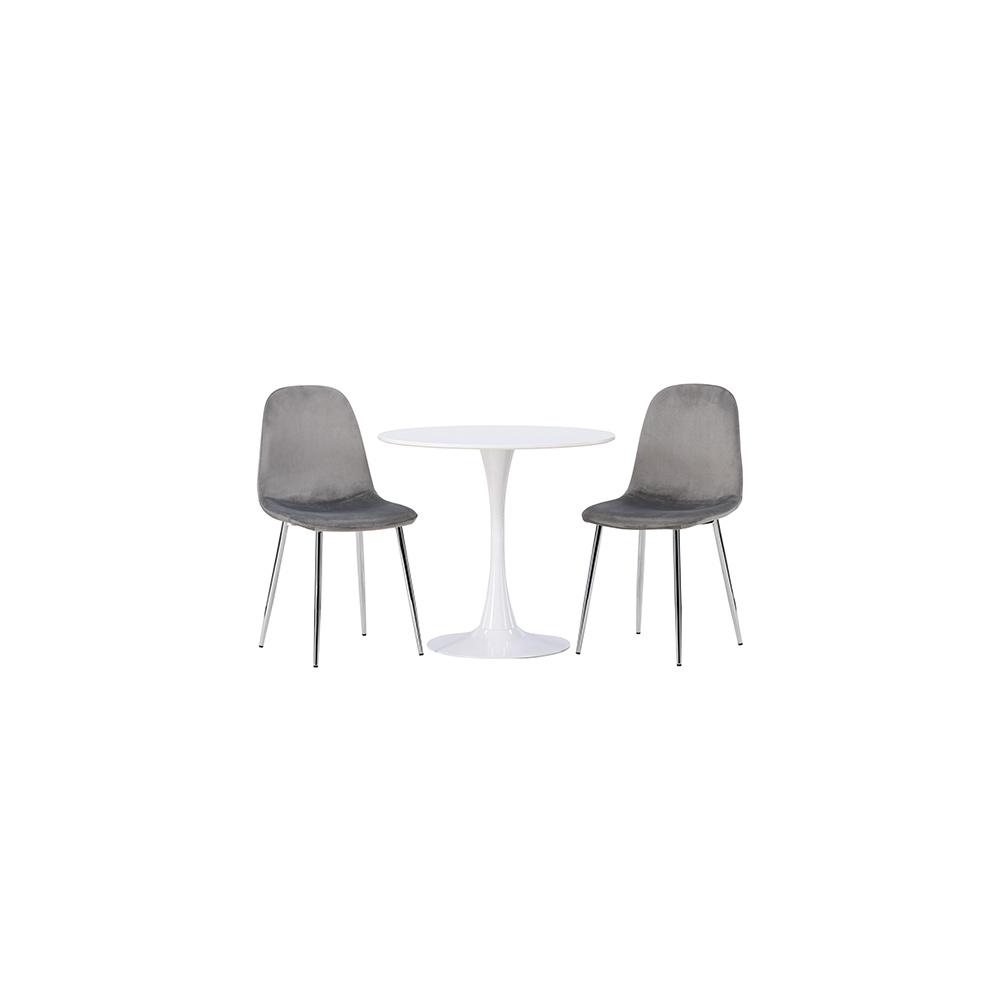 Spisegruppe Venture Home Hamden Ø80 cm med 2 stk Eva Stoler