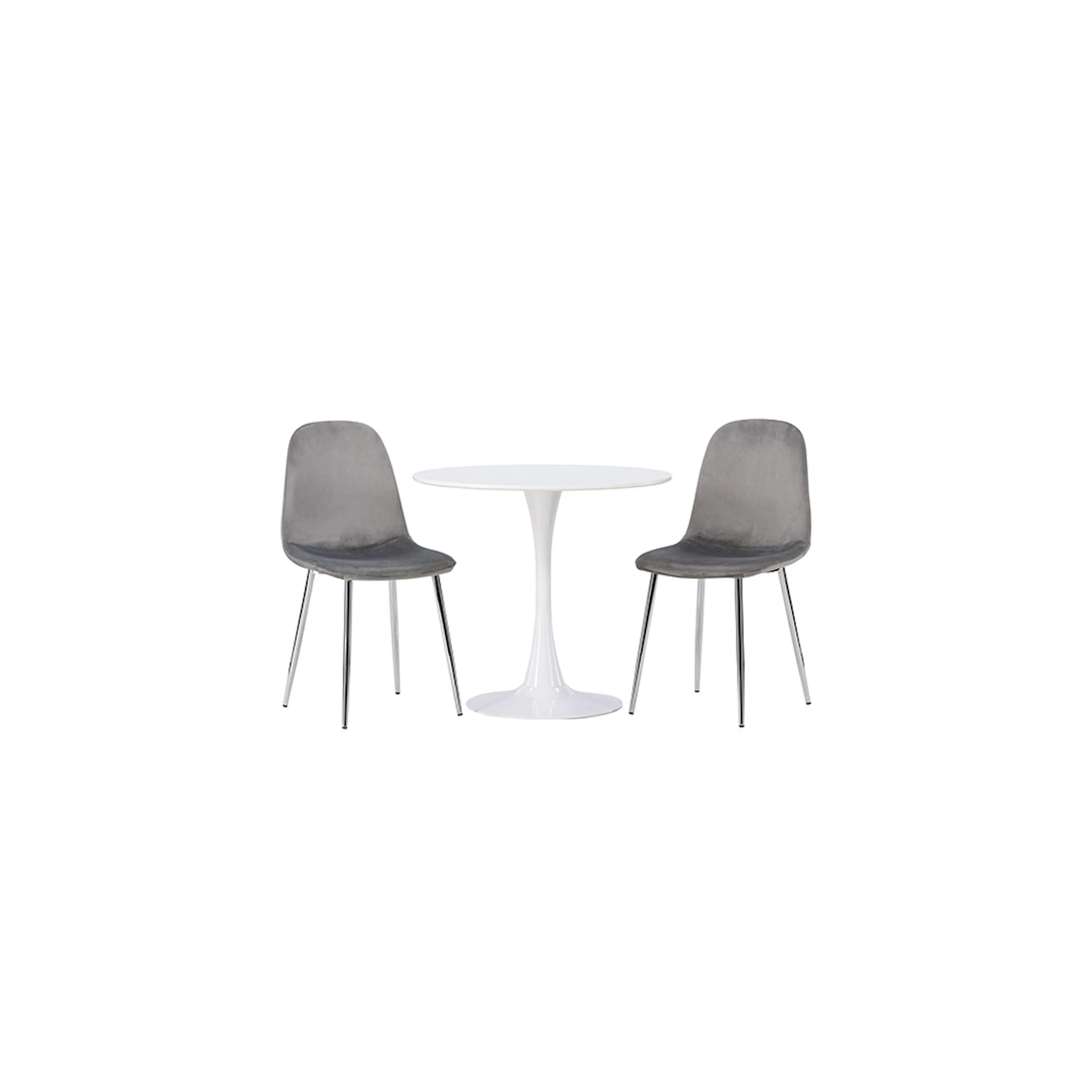 Spisegruppe Venture Home Hamden Ø80 cm med 2 stk Eva Stoler