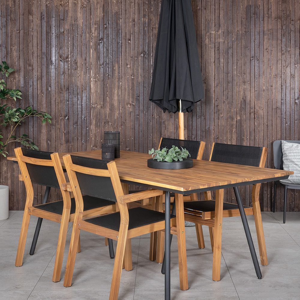 Spisegruppe Venture Home Chane med 4 Vum Stablebare Spisestoler