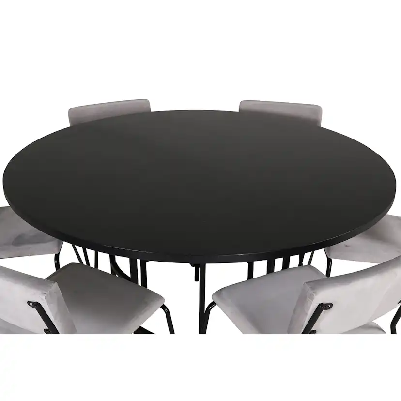 Spisegruppe furniture/fashion Copenhagen Ø140 cm med 6 Kenth Stoler
