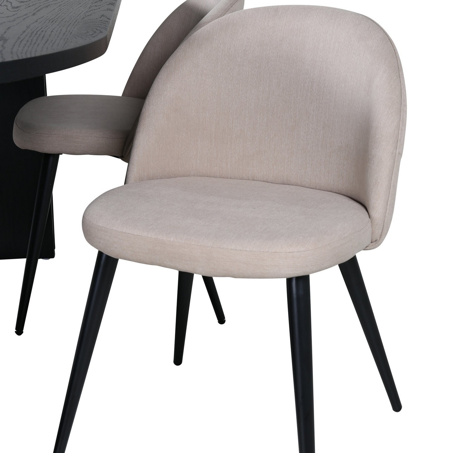 Spisegruppe Venture Home Bianca med 4 Valentina Sort Stitcthes Stoler