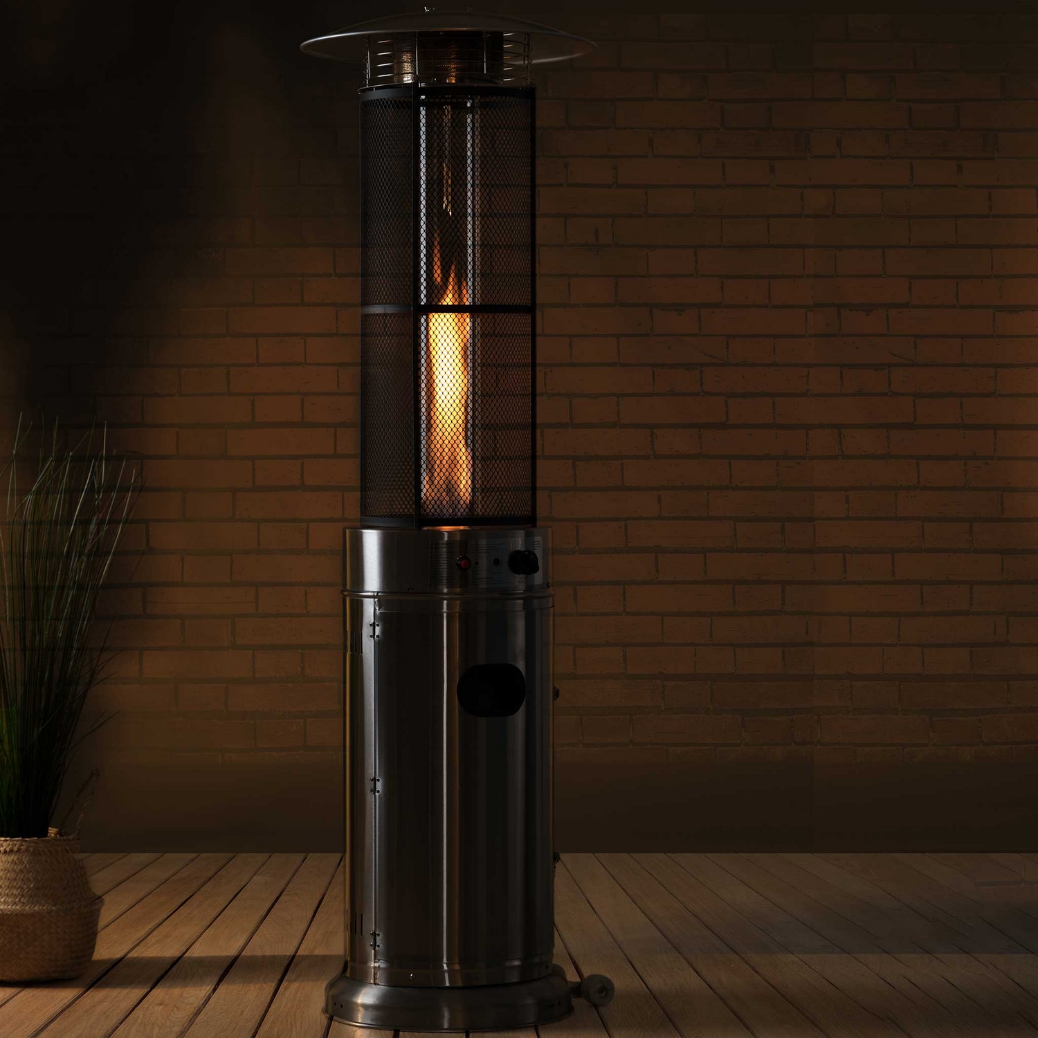 Terrassevarmer Fornorth Rund Rør 11kW Gassdrevet