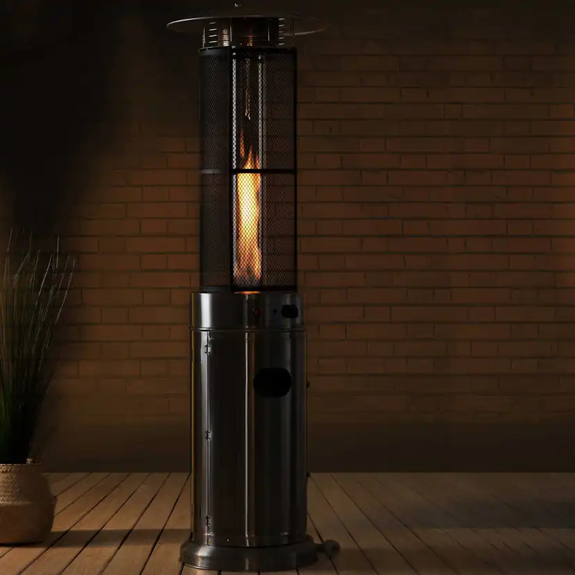 Terrassevarmer Fornorth Rund Rør 11kW Gassdrevet