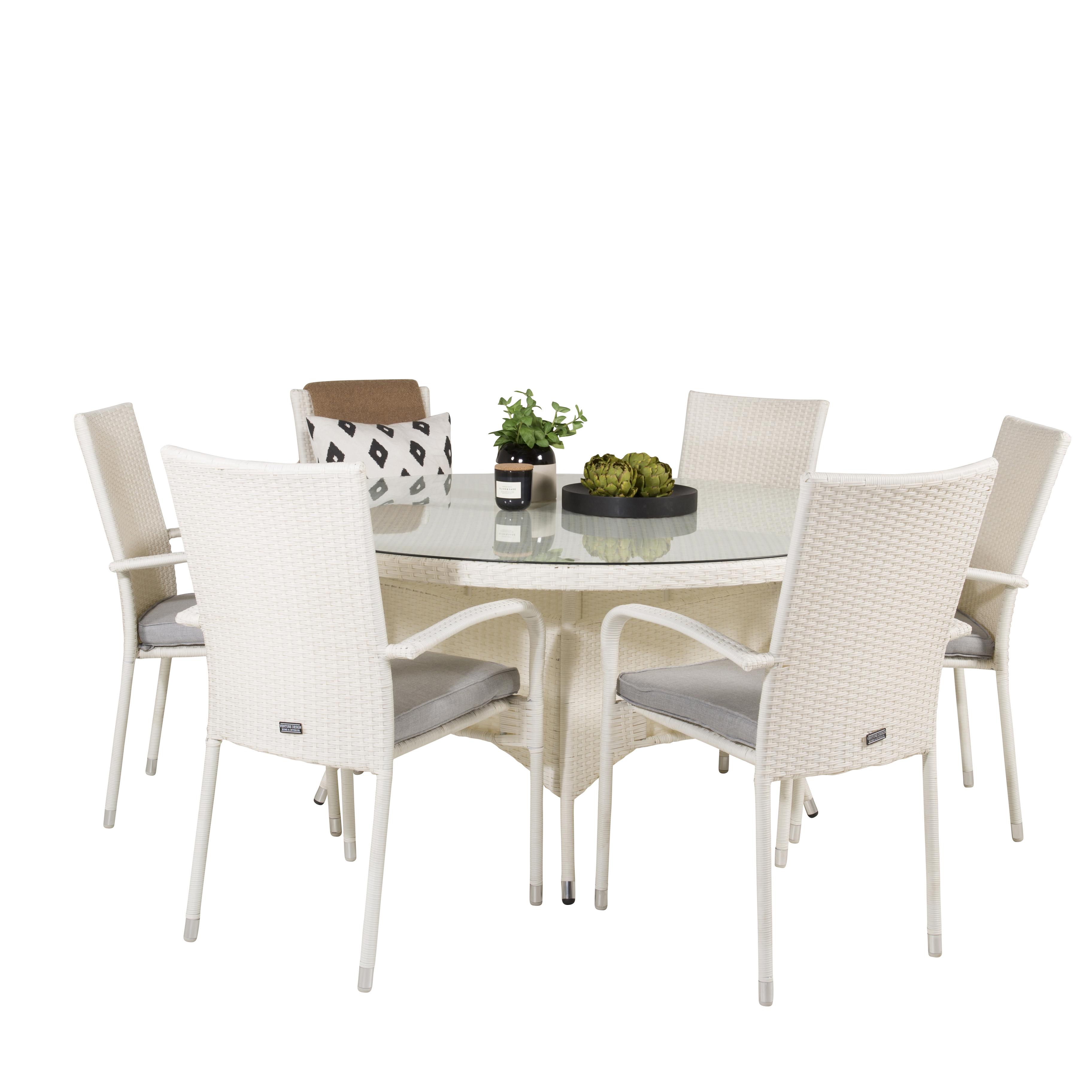 Spisegruppe Venture Home Virda Ø 150 med 6 Asta Stoler