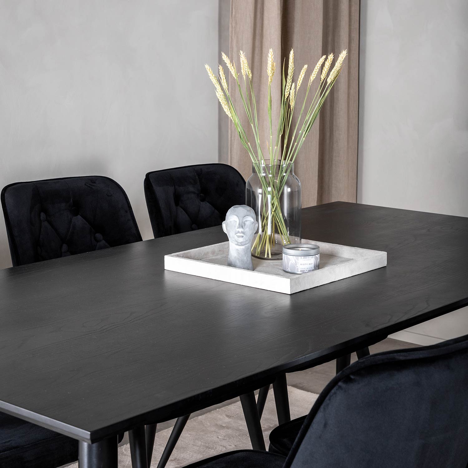 Spisegruppe Venture Home Dipp med 6 Velvet Deluxe Fløyel Stoler