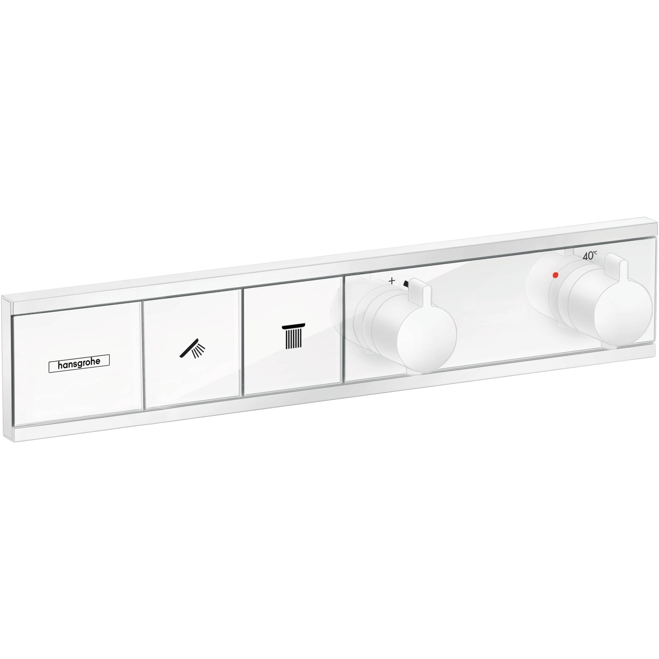 RainSelect Termostat för inbyggnad 2 funktioner Matt Hvit