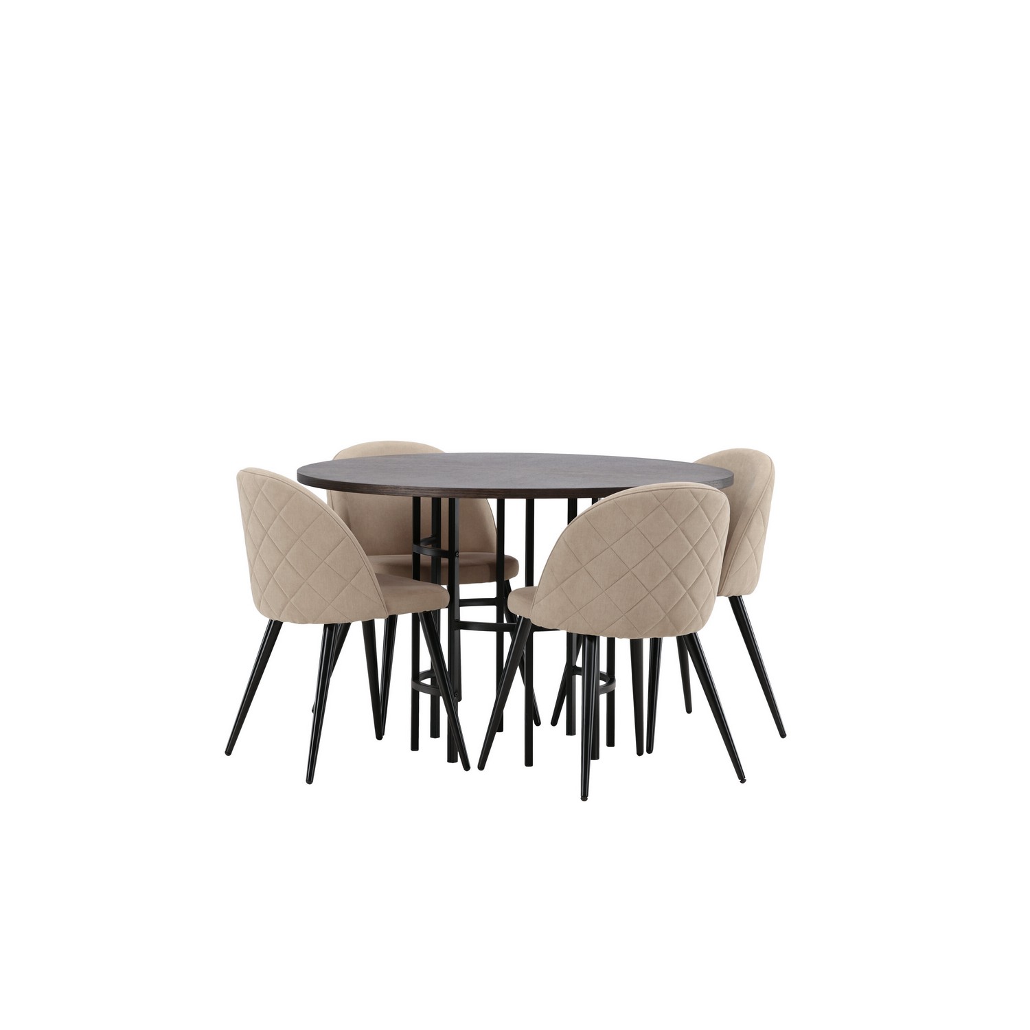Spisegruppe Venture Home Copenhagen med 4 Velvet Stitches Stoler