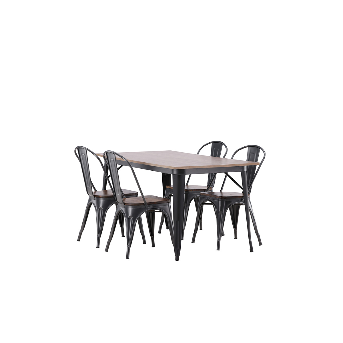 Spisegruppe Venture Home Tempe med 4 Tempe Stoler