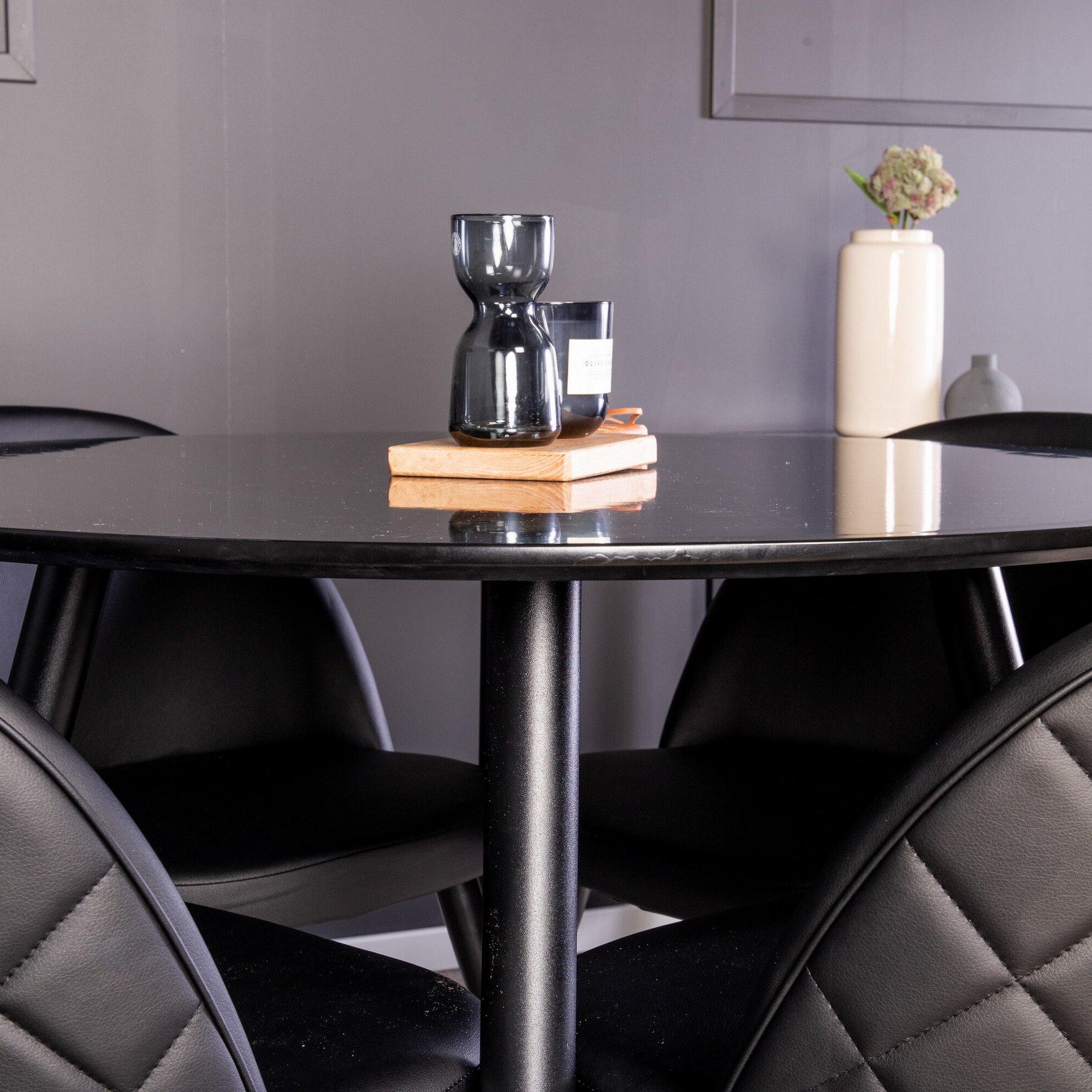 Spisegruppe Venture Home Plaza med 4stk Velvet Stoler