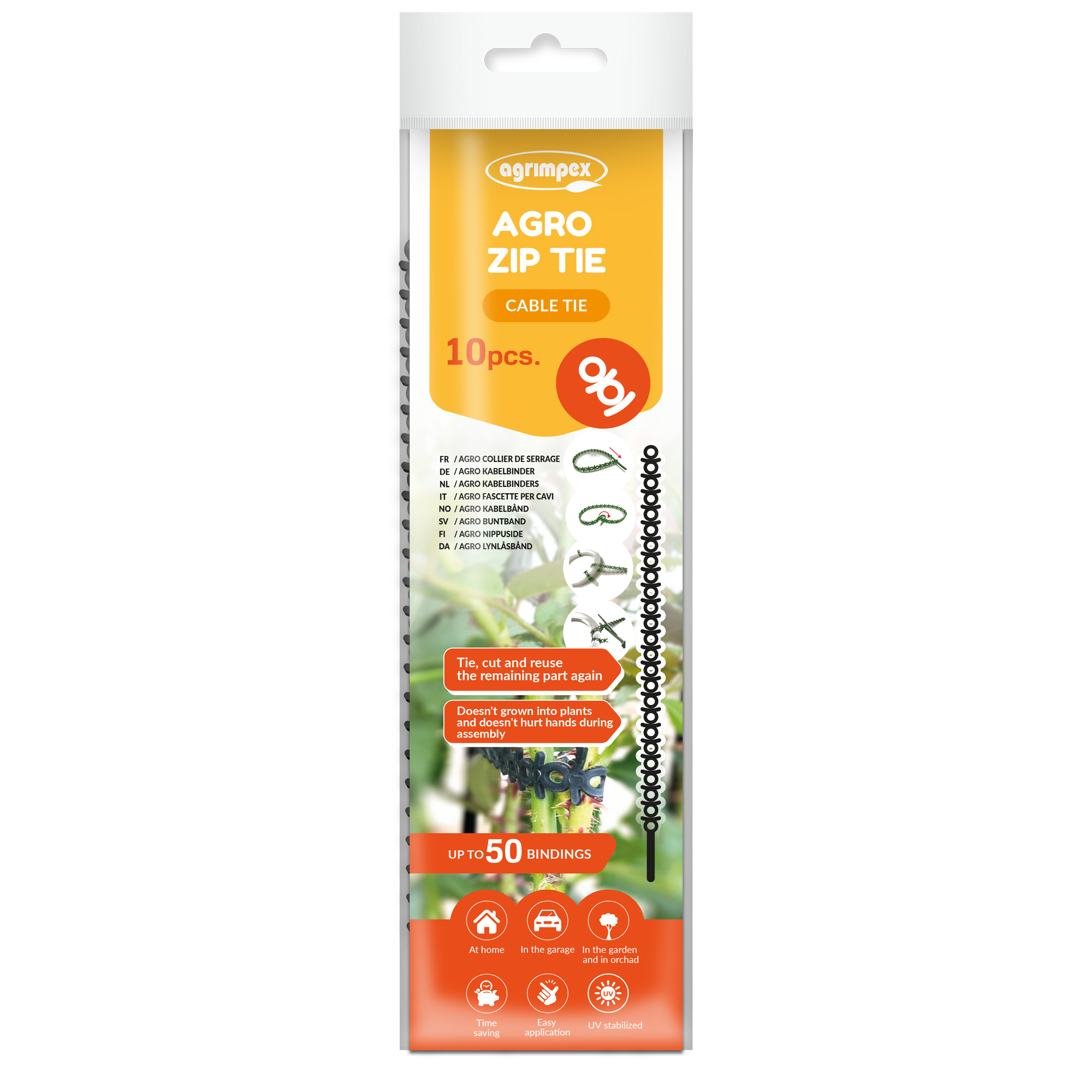 Gartnerbånd Jabo Agrimpex Sort 10-pk