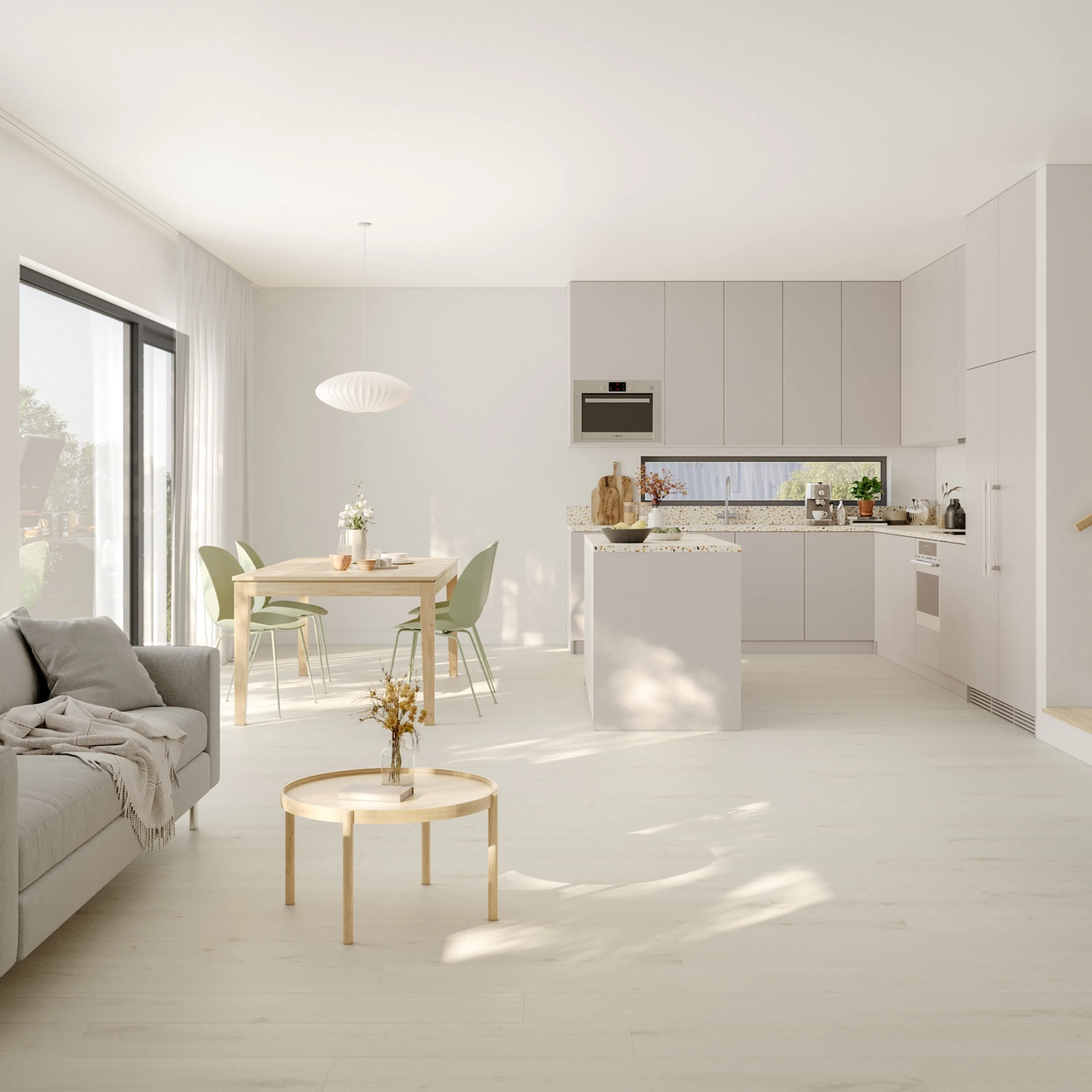 Vinylgulv Tarkett iD Click Ultimate 55 Delicate Oak Sugar
