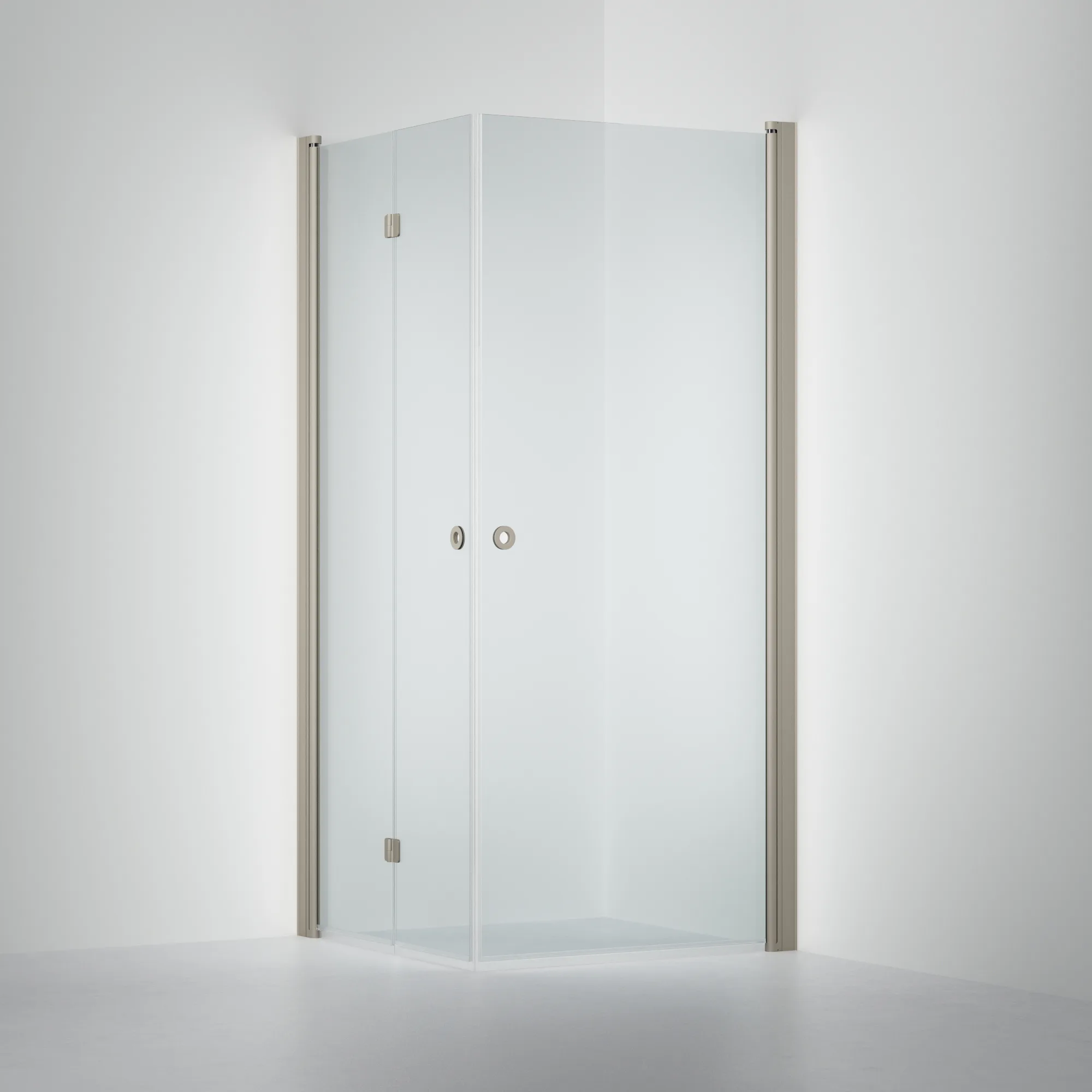 Duschvägg Linc 66 Flex, Clear, Stone, Vikdörr (V) 800 mm (A) Stenprofil, Klarglas, Vikdörr (V) 800 mm, Enkeldörr (H) 800 mm
