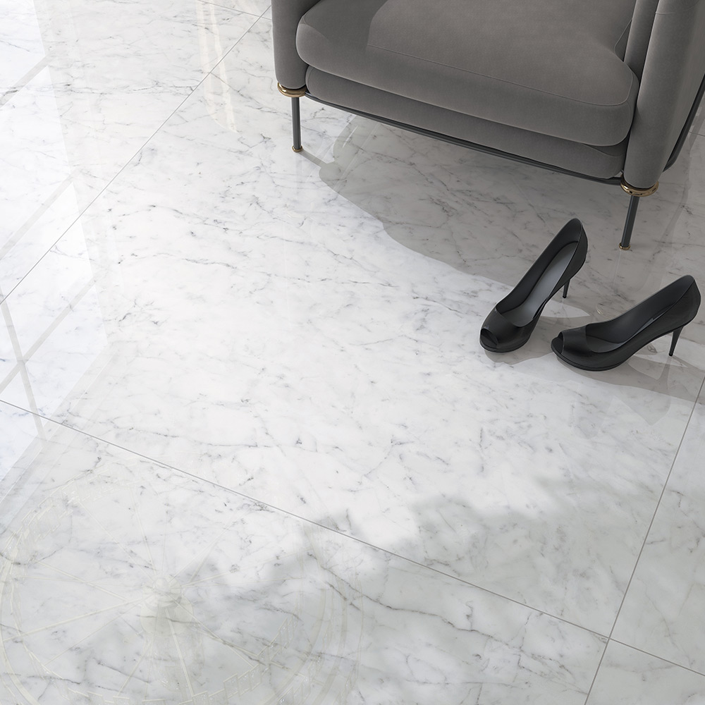 Fliser Lhådös Carrara Marmor Blank 60x120 cm
