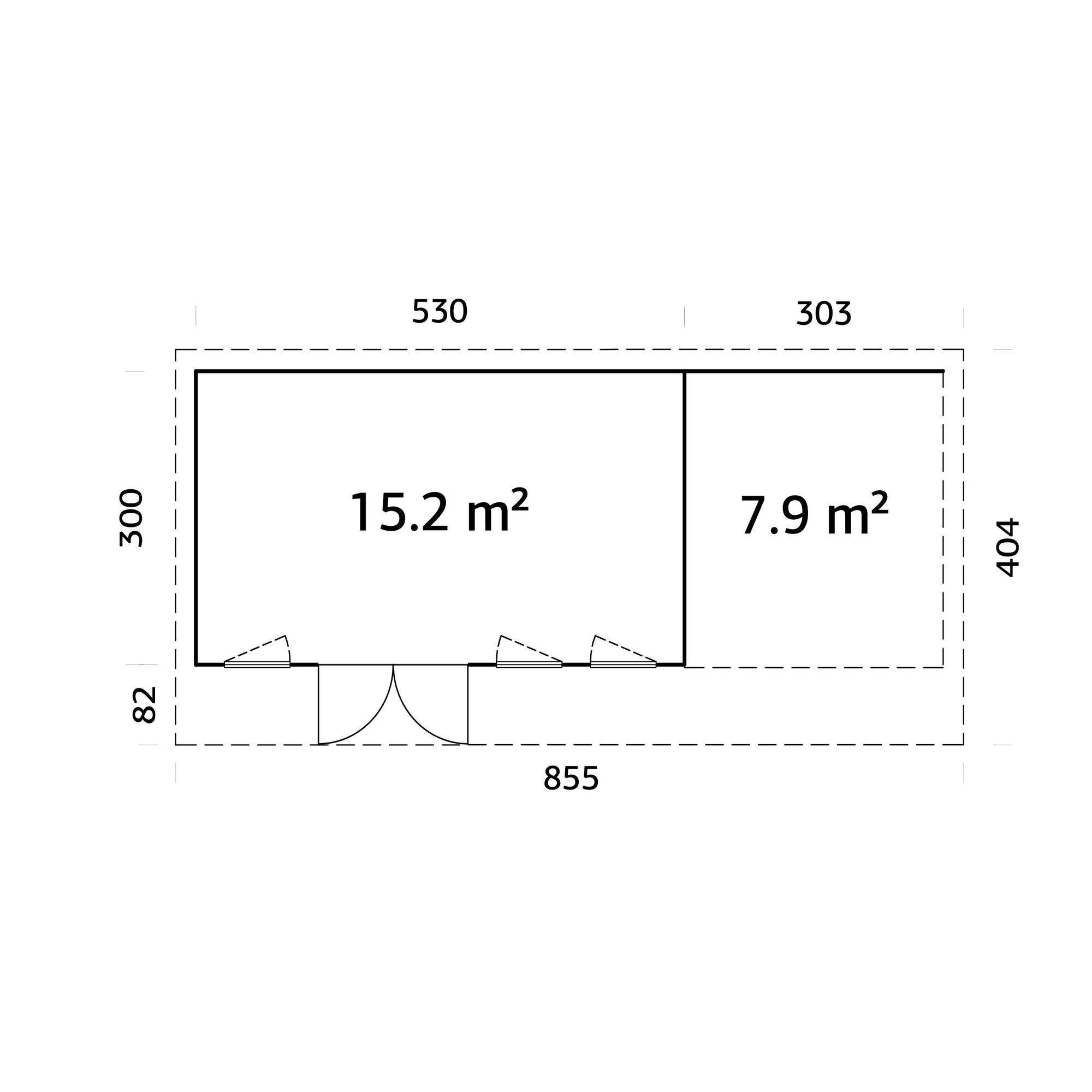 Hagestue Palmako Aurelia 24,2 m² (inv. 23,1 m²)