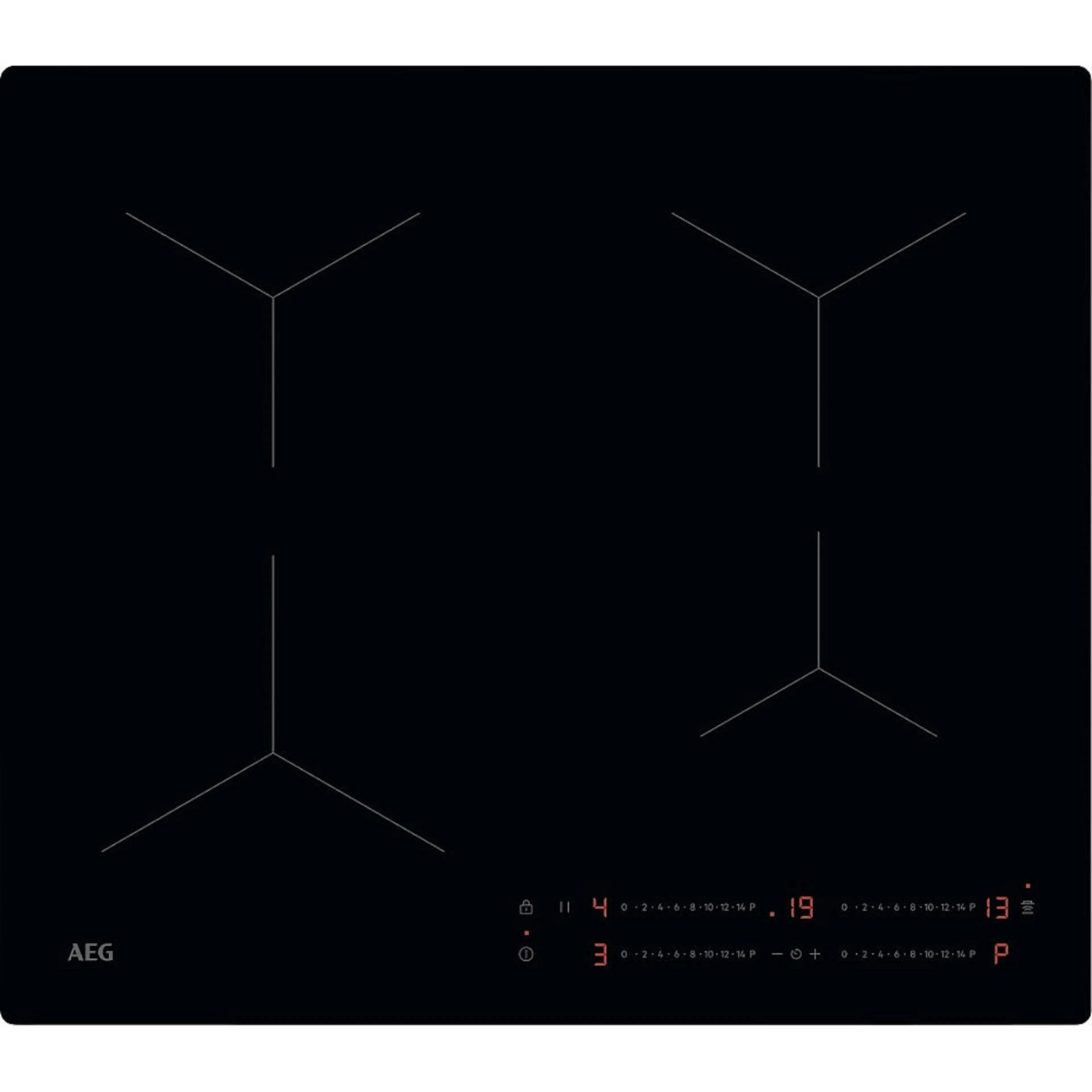 Induksjonstopp AEG TO64IA00IB Kraftfull 5000 Serie Sort Med Automatisk Justering Av Vifte