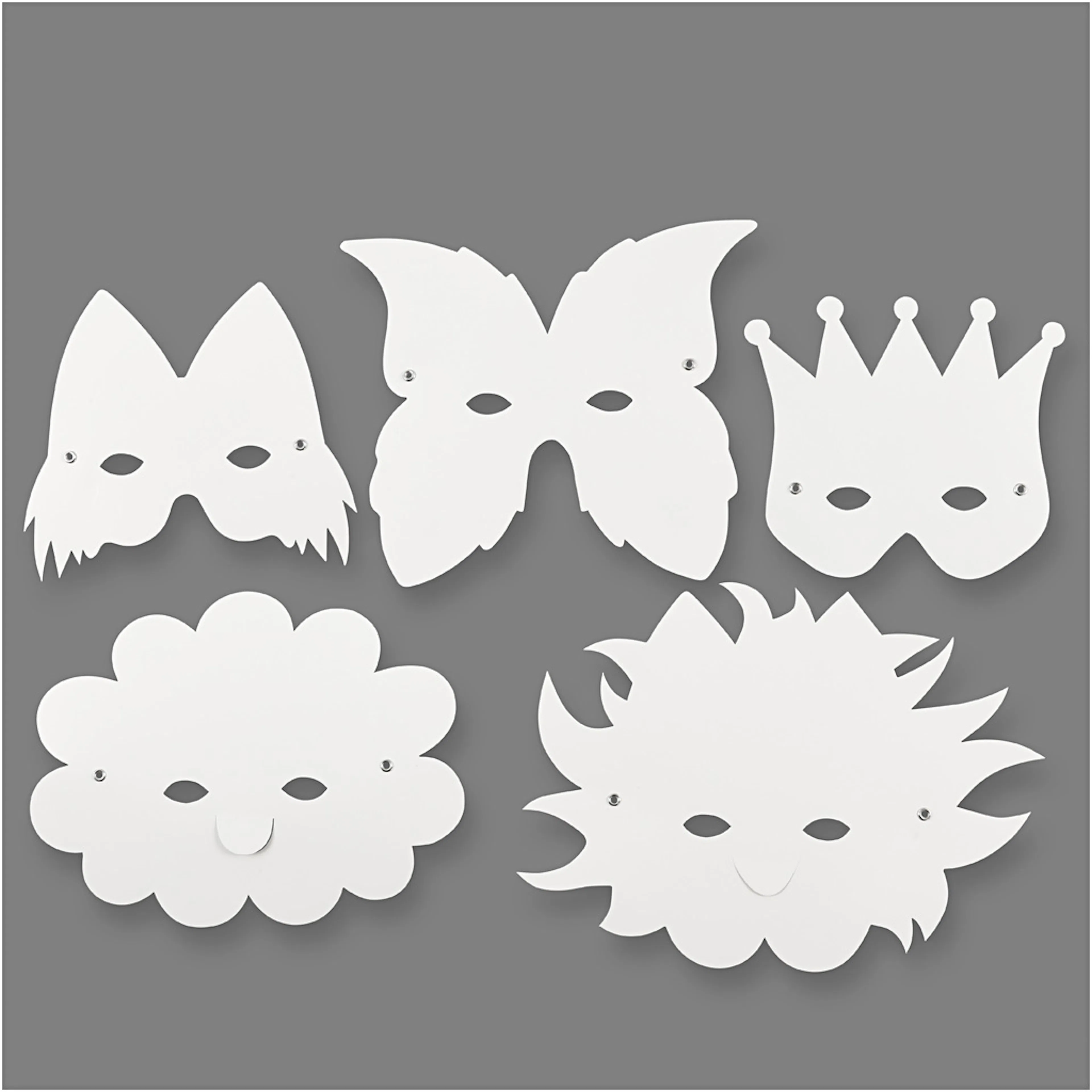 Masker Creativ Company Fantasimasker Hvit 5 Stk/1 Pk