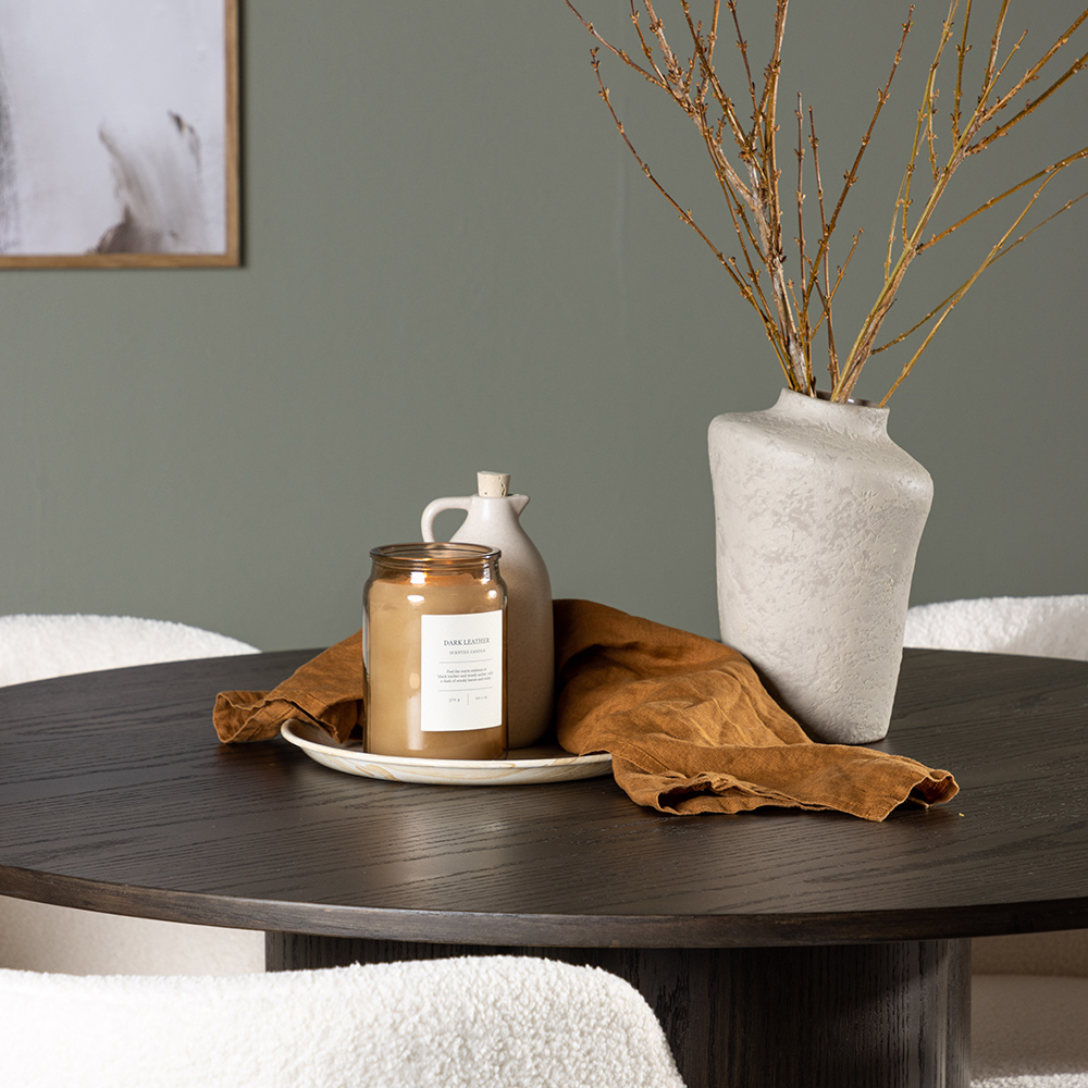 Spisegruppe Venture Home Olivia Ø110 cm med 4 stk Edina Stoler