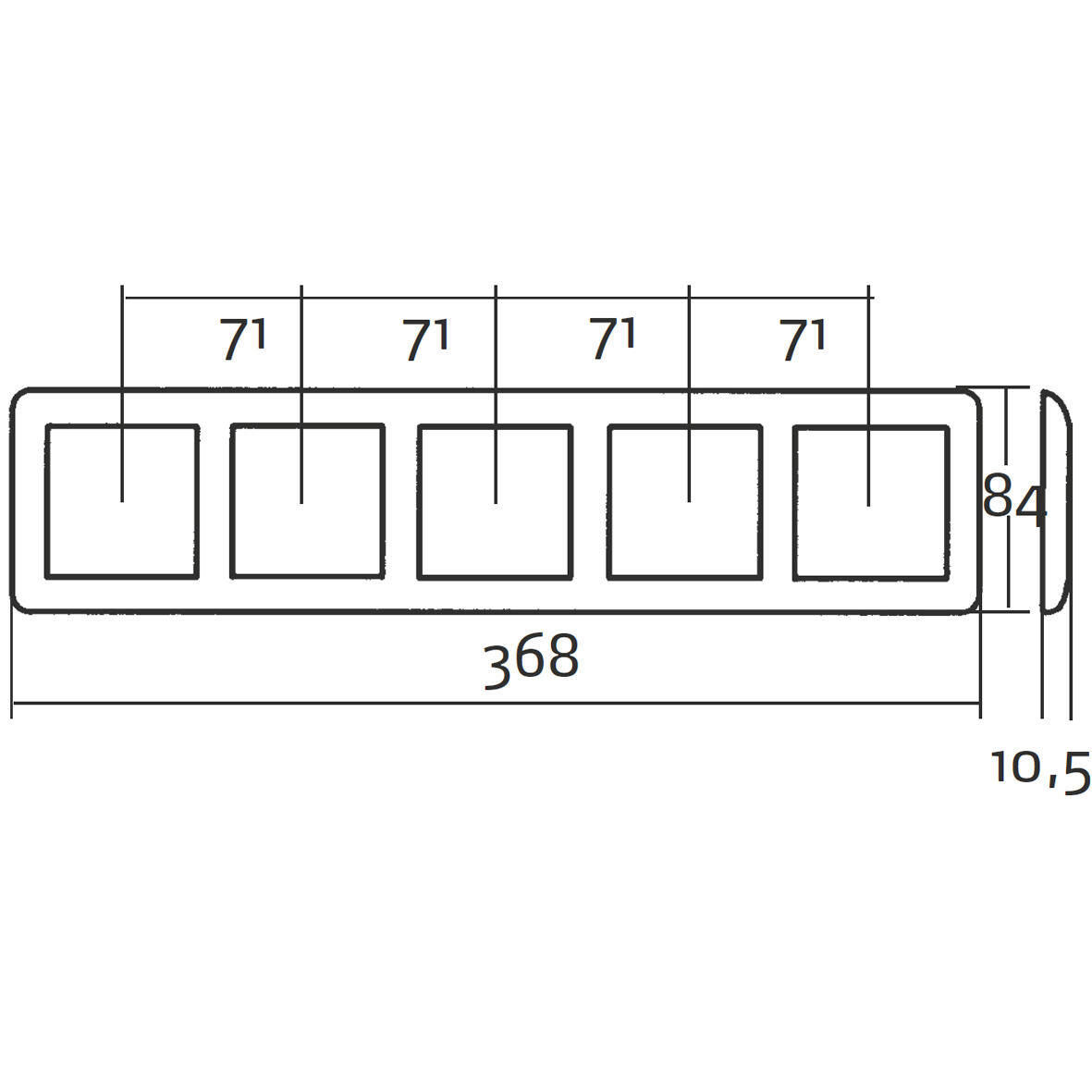 Kombiram 5-fack RV Renhvit, 5-Rom