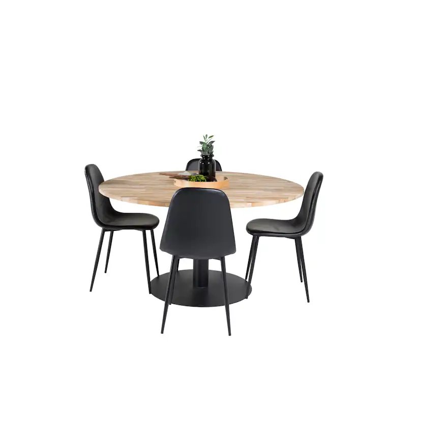 Spisegruppe Venture Home Cornelia med 4 Pobbie Stoler