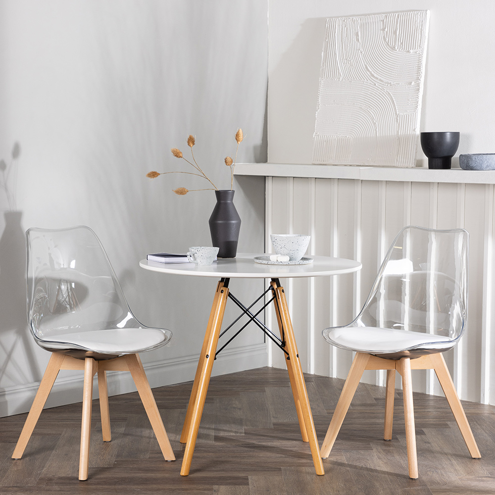 Spisegruppe Venture Home Danburi Ø60 cm med 2 stk Edvin Stoler