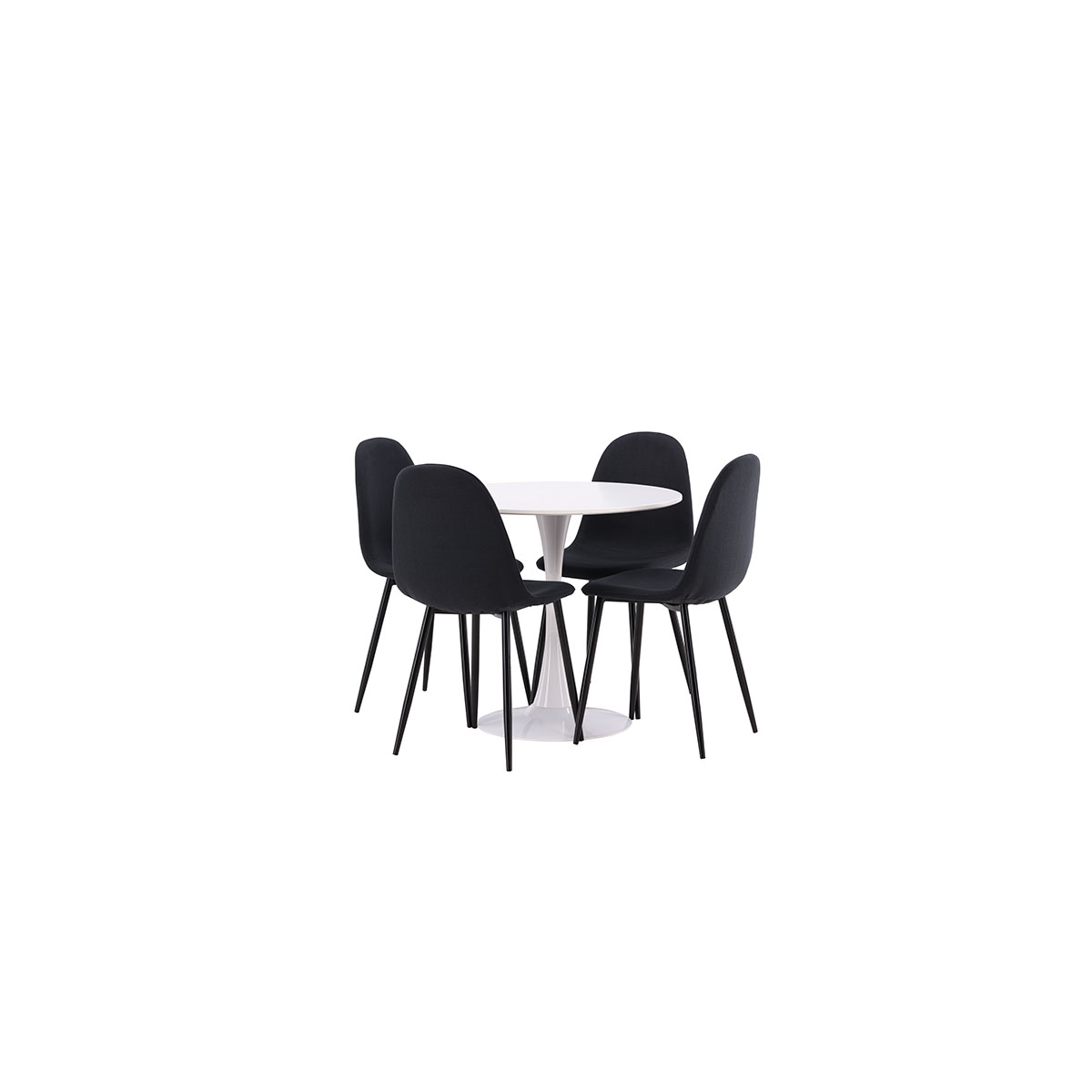 Spisegruppe Venture Home Hamden Ø80 cm med 4 Polar Stoler