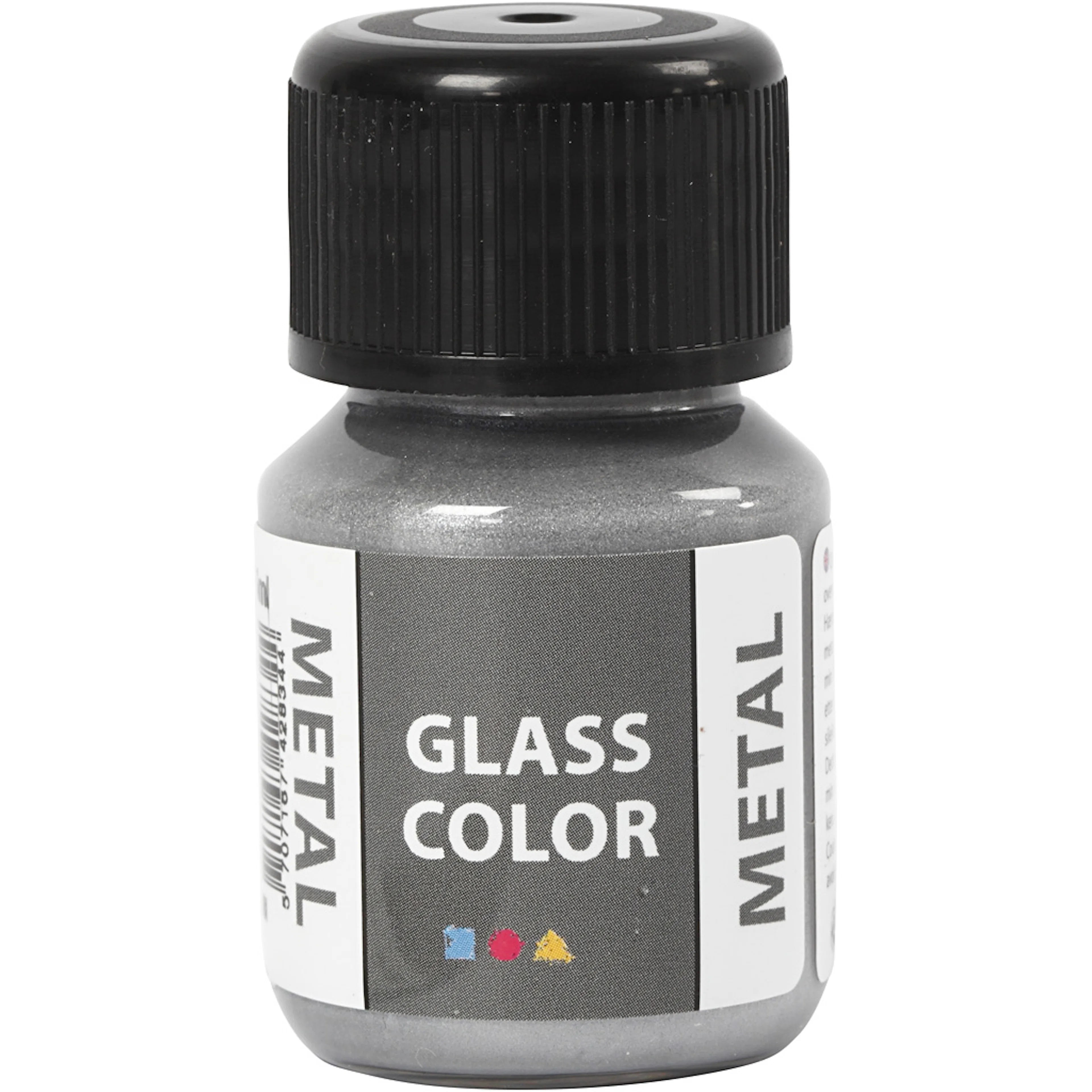 Glasfärg metall, silver, 30 ml/ 1 flaska Sølv