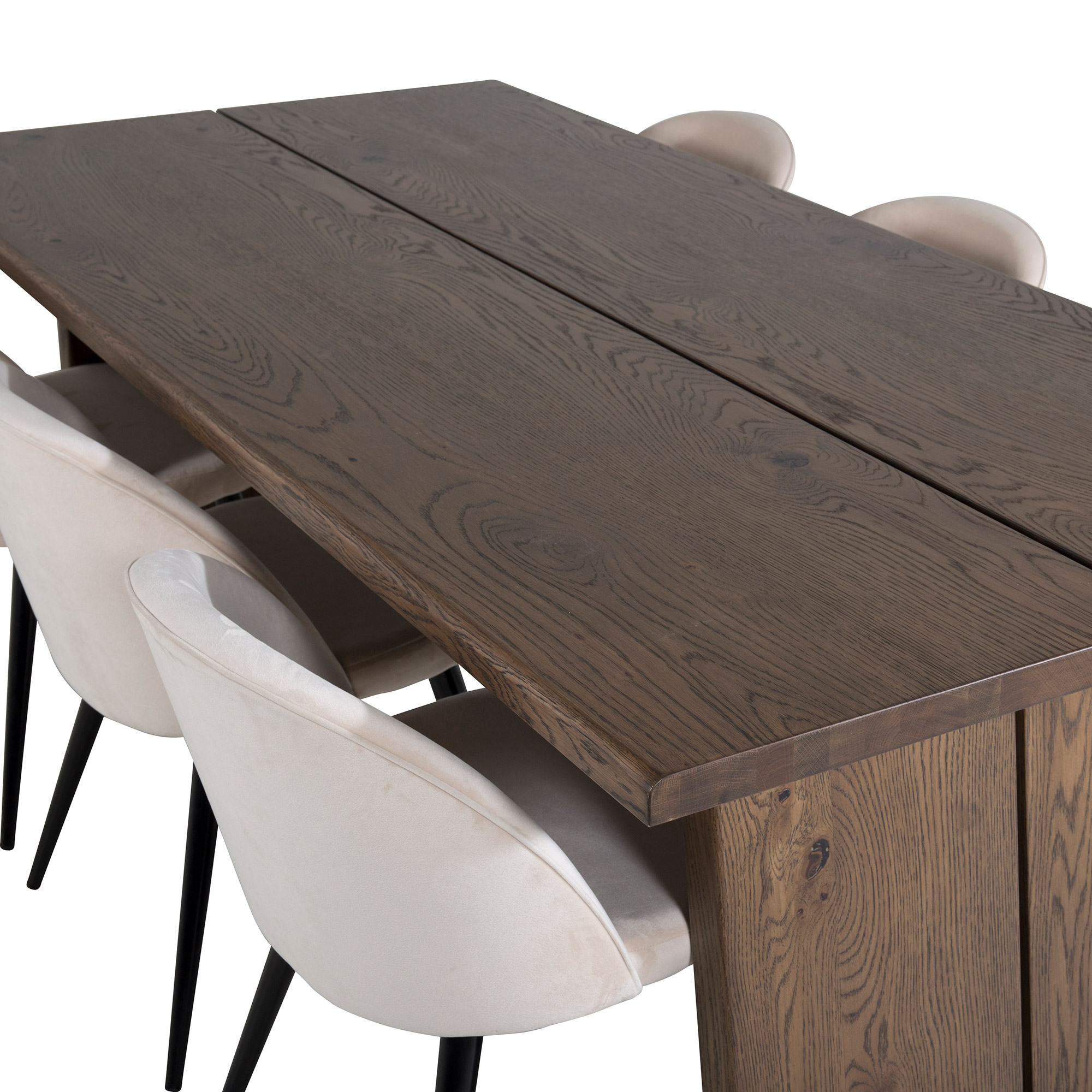 Spisegruppe Venture Home Lotus med 6 Valentina Stoler Fløyel