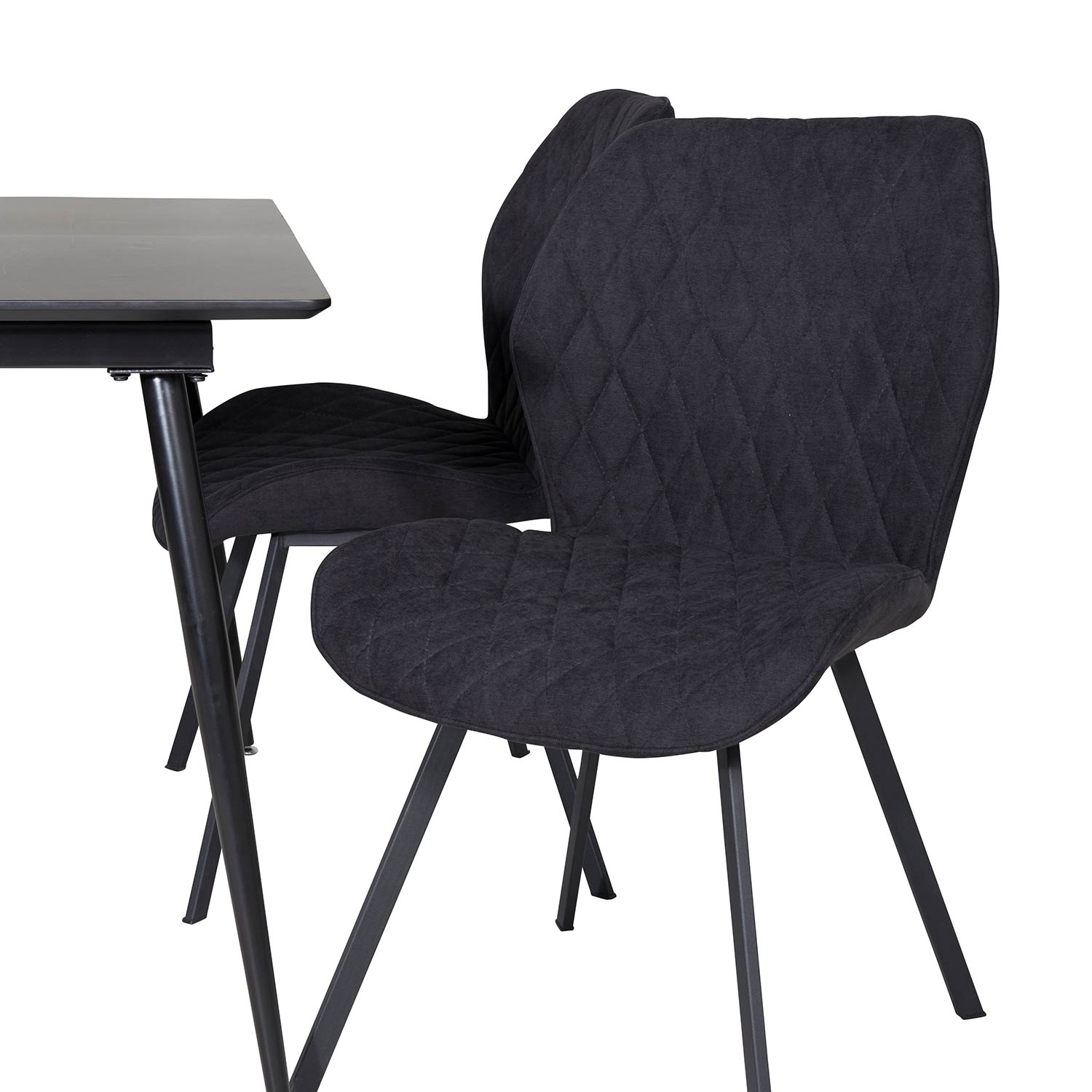 Spisegruppe Venture Home Silvia med Innleggsplate og 4 Geneva Stoler