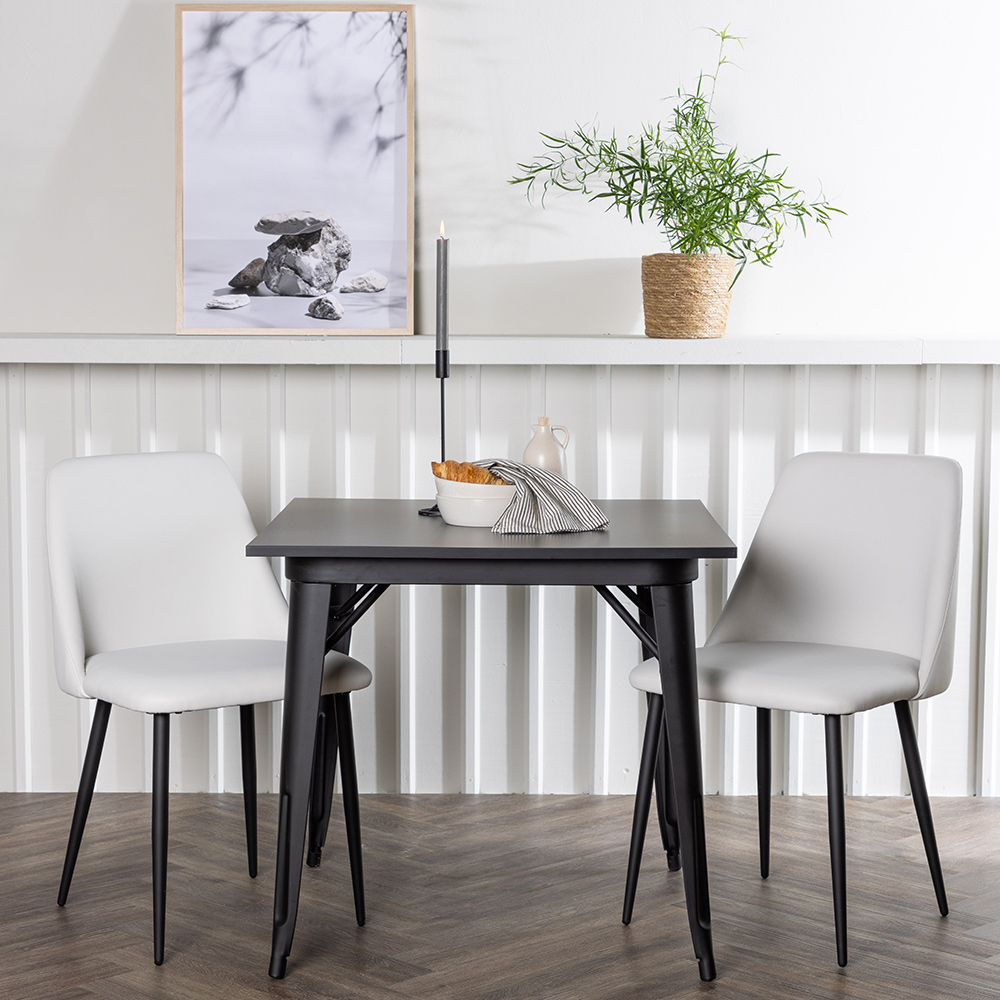 Matgrupp Venture Home Tempe med 2 st Night stolar Hvit