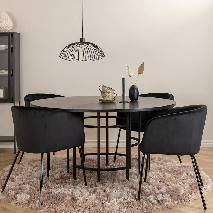 Spisegruppe furniture/fashion Copenhagen Ø140 cm med 4 Berit Stoler