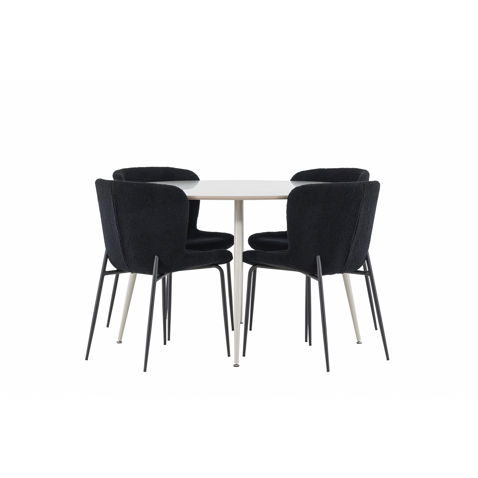 Spisegruppe Venture Home Plaza Ø120 med 4 stk Modesto Stoler
