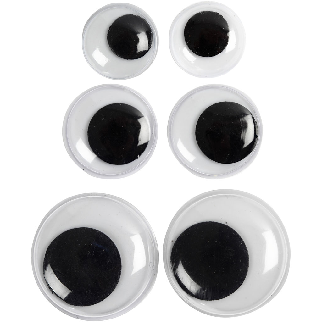 Rulleøyne Creativ Company Ikke Selvklebende 12+14+20 mm 18 Mix/1 Pk