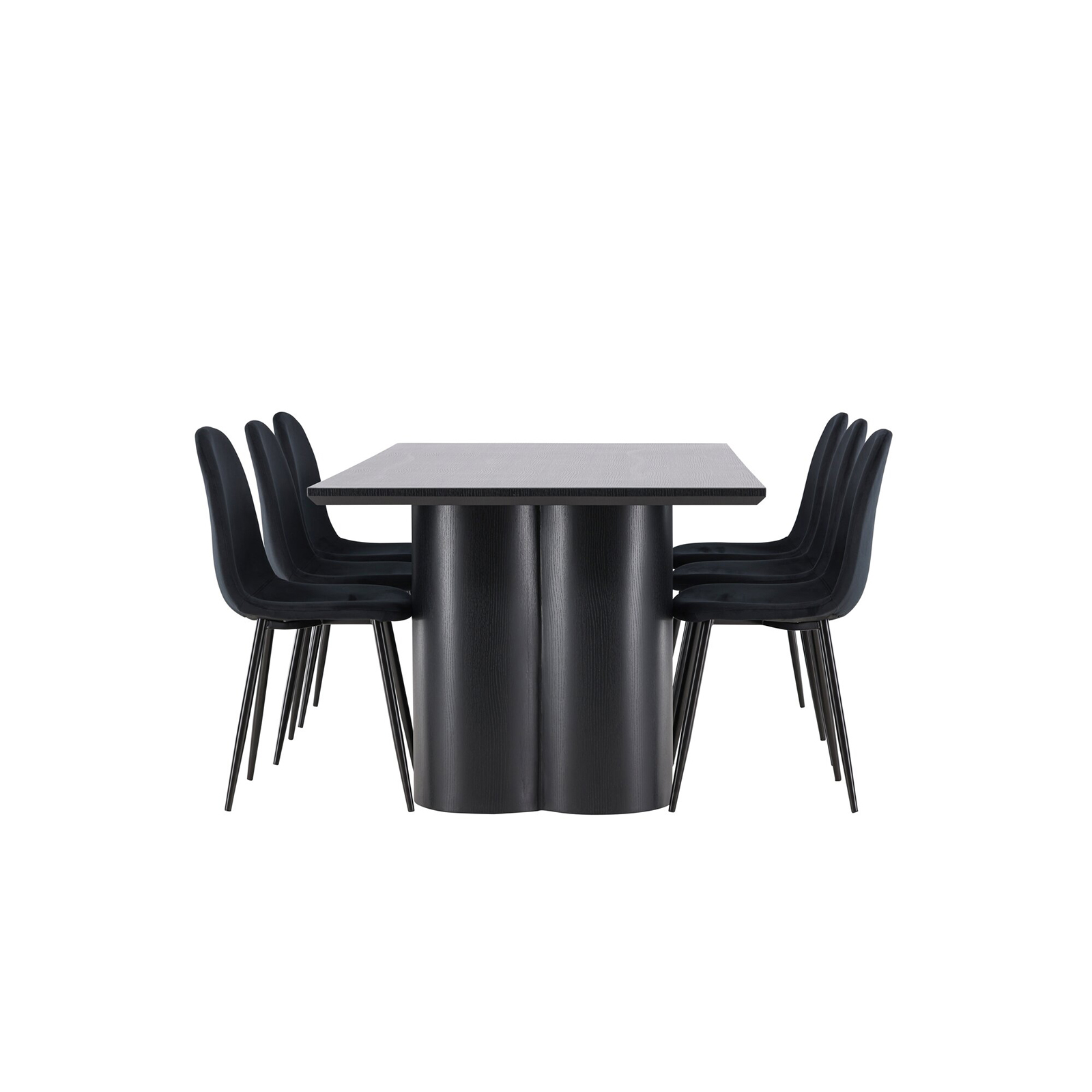 Spisegruppe Venture Home Olivia 210 med 6 stk Polar Stoler Fløyel