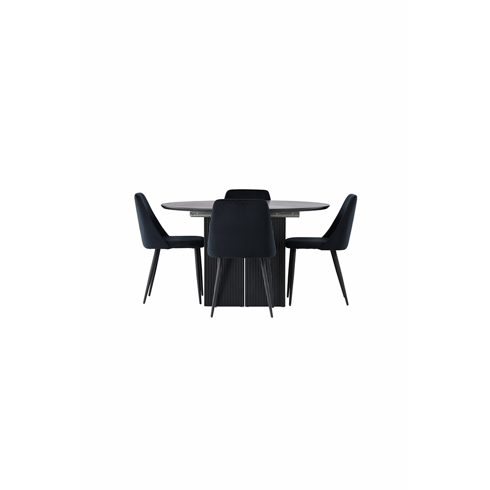 Spisegruppe Venture Home Matilda med 4 Night Fløyel Stoler