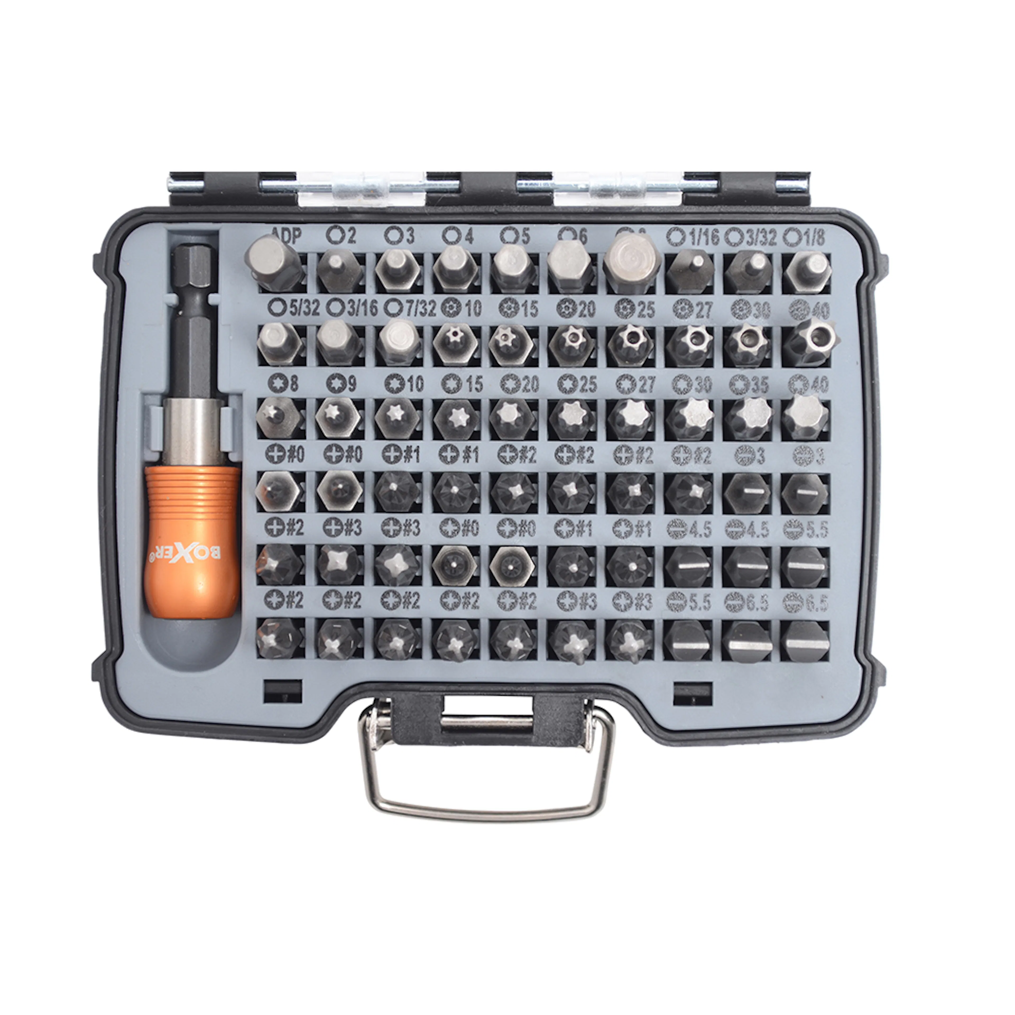 Bitssett Boxer 61-deler S2-stål