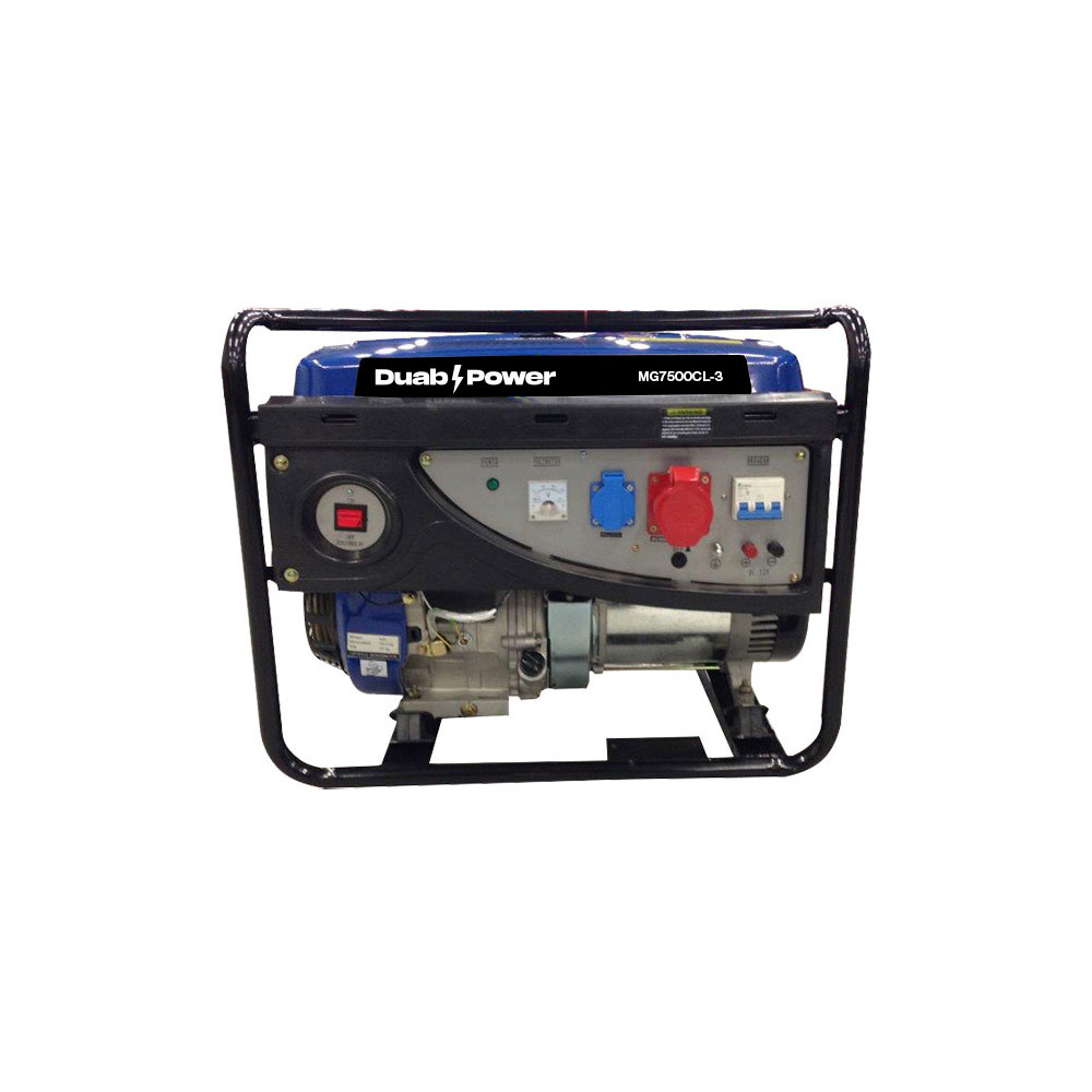 Strømaggregat Duab-Power MG7500CL-3 1-fas/3-fas Bensin