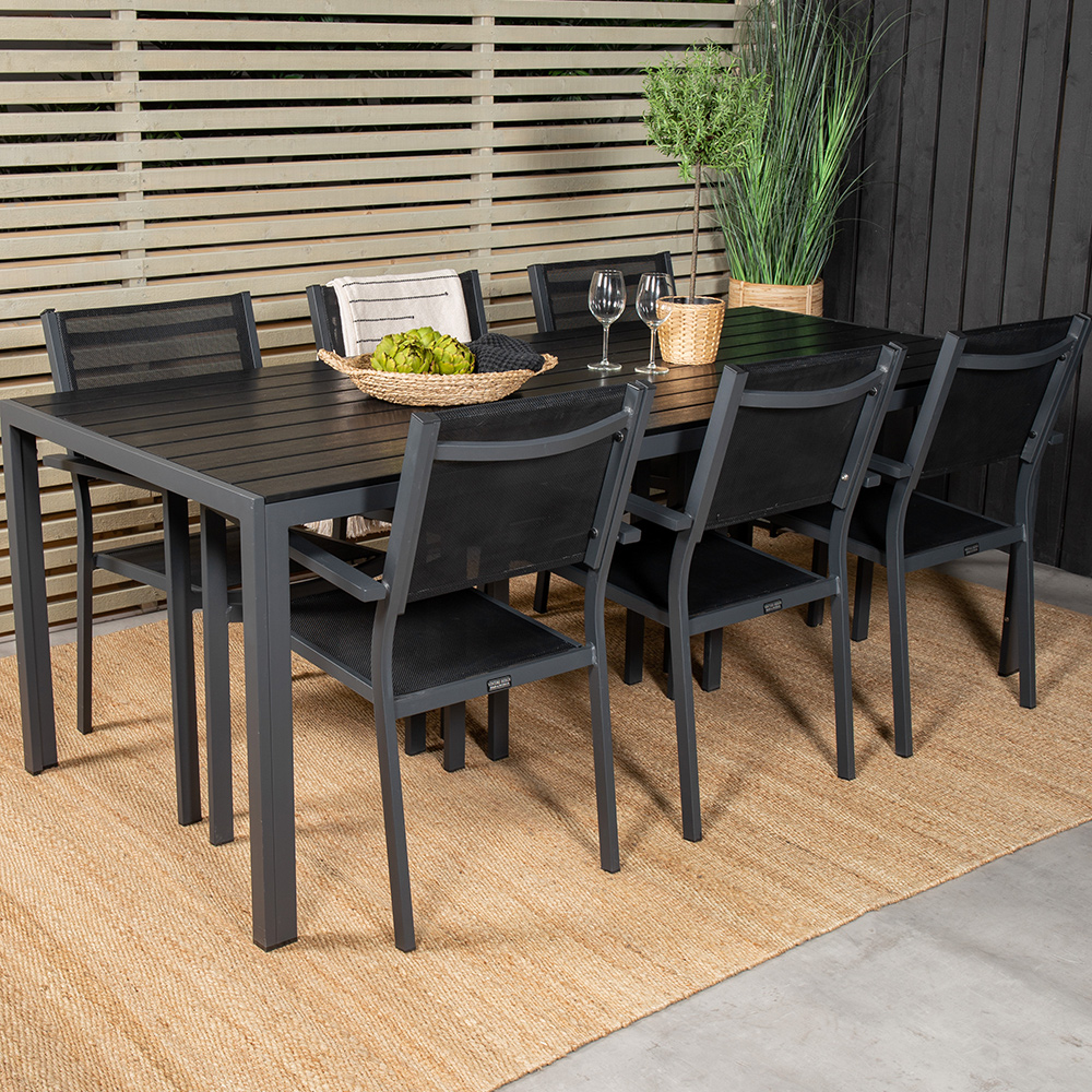Spisegruppe Venture Home Bront 205 med 6 Copacabana Lenestoler