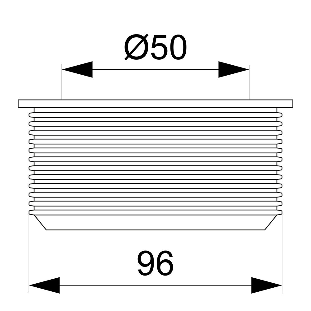 Gumminippel 96/50 96/50 mm