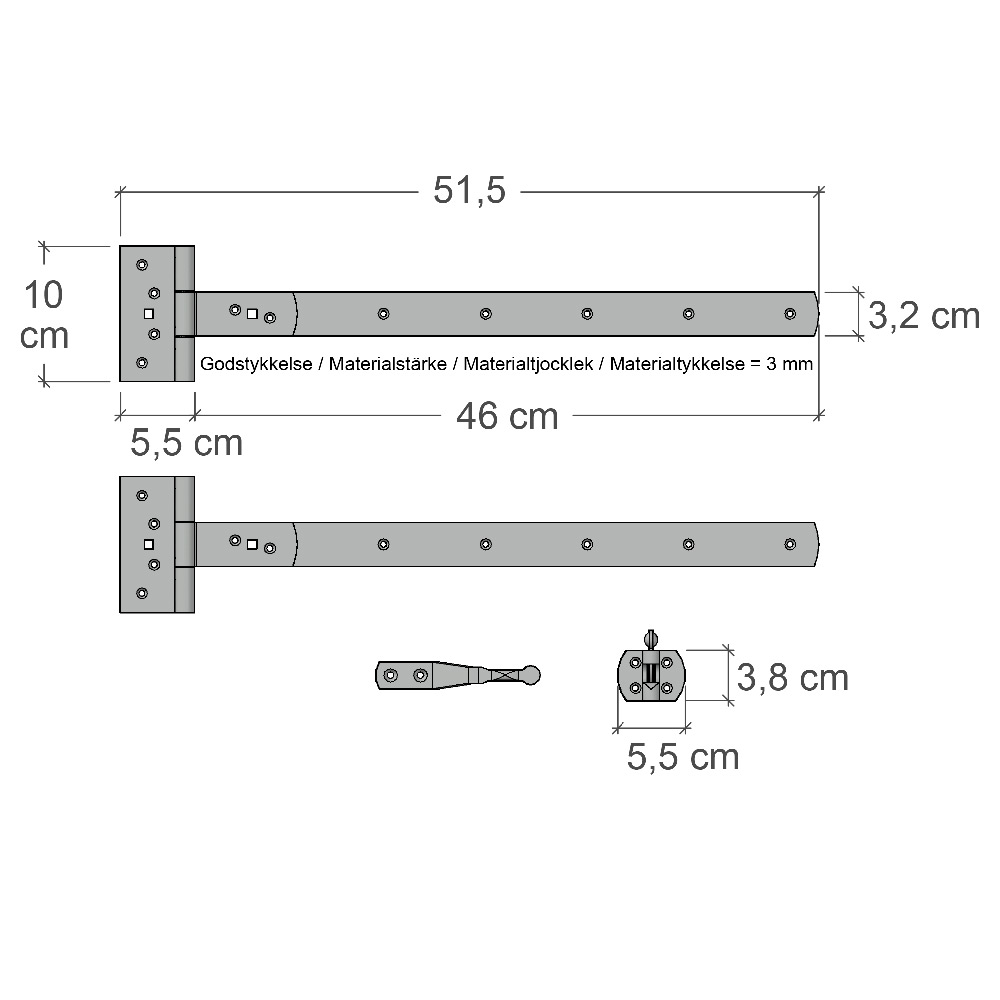 Port PLUS Slot inkludert Beslag