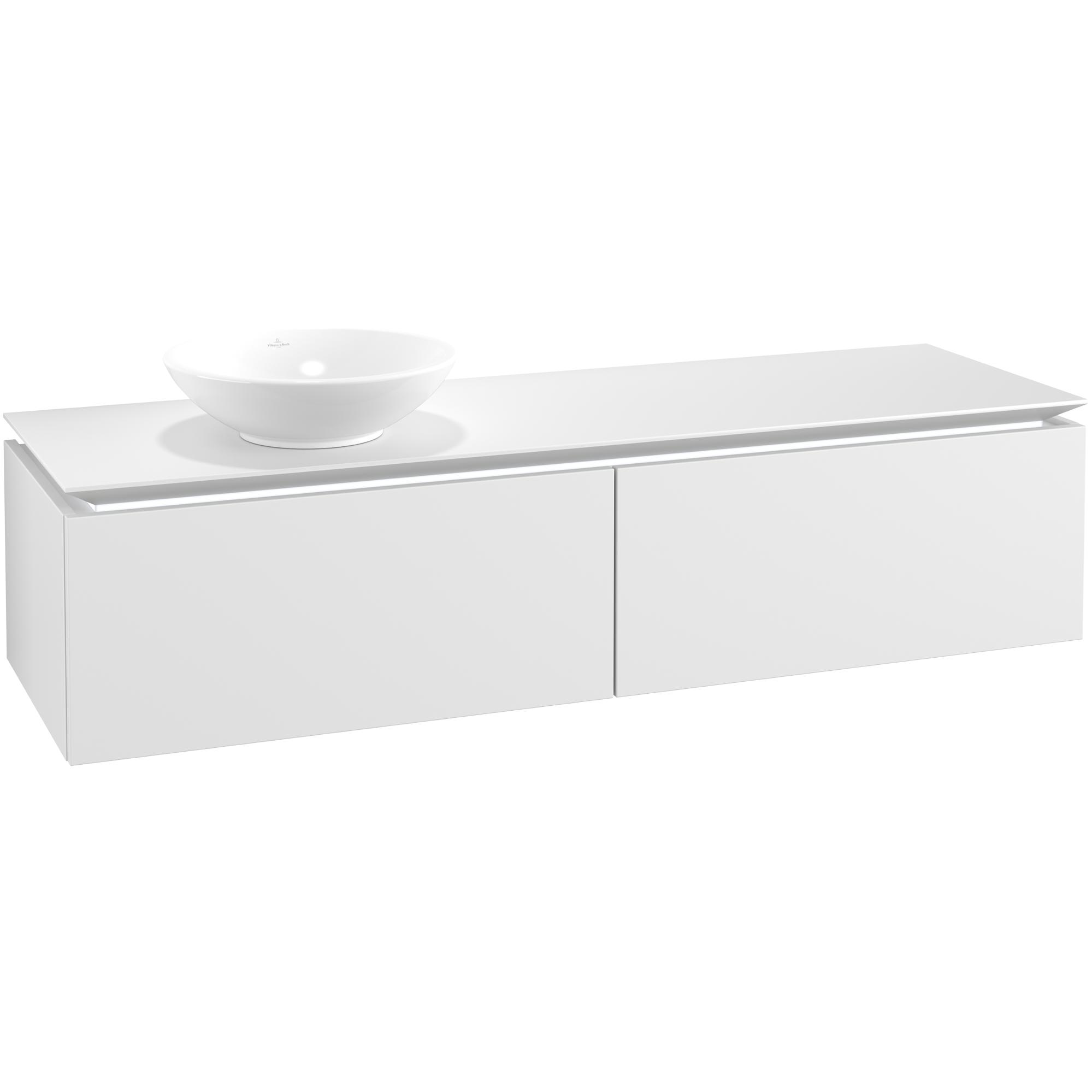 Tvättställsskåp Villeroy & Boch Legato Kompakt 1600 med 2 Lådor för Ocentrerat Ytmonterat Tvättställ från Övriga V&B Serier | badrum - badrumsmobler - tvattstallsskap-och-kommod | KakelKungen
