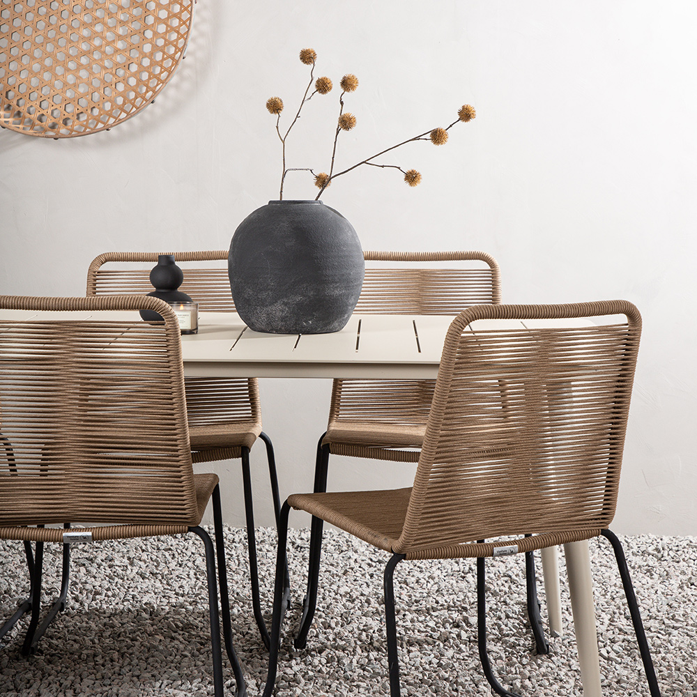 Spisegruppe Venture Home Lina med 6 Black Stoler