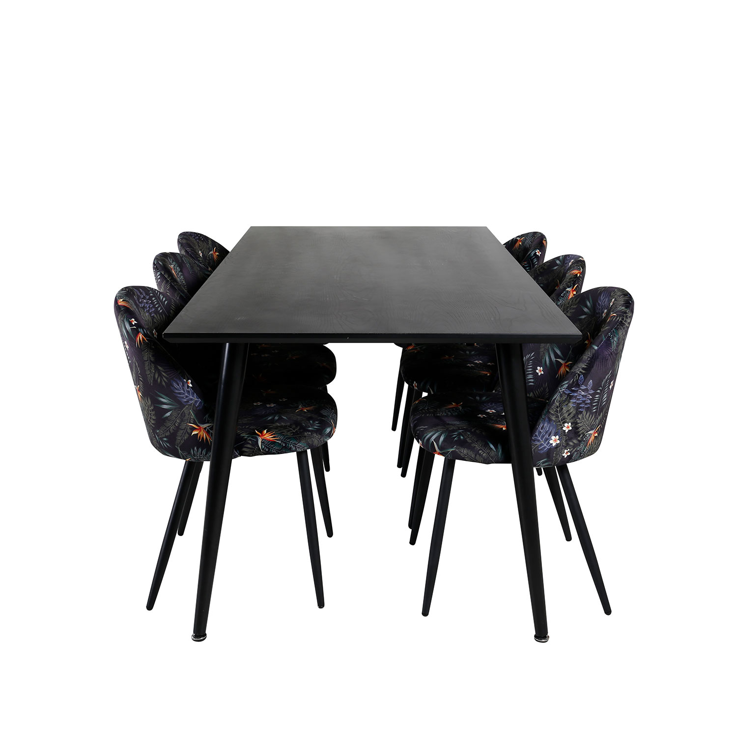 Spisegruppe Venture Home Dipp med 6 Velvet Stoler