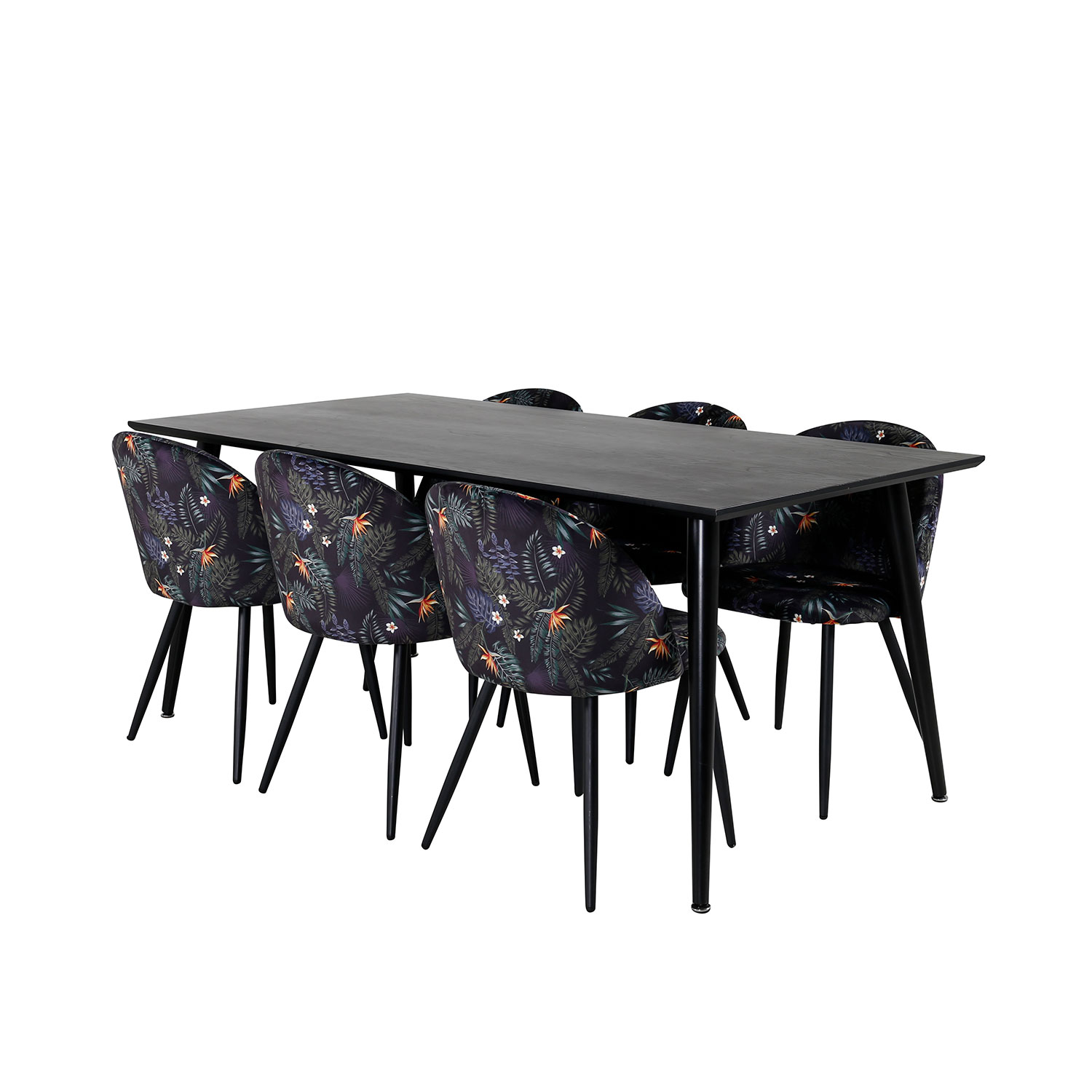 Spisegruppe Venture Home Dipp med 6 Velvet Stoler