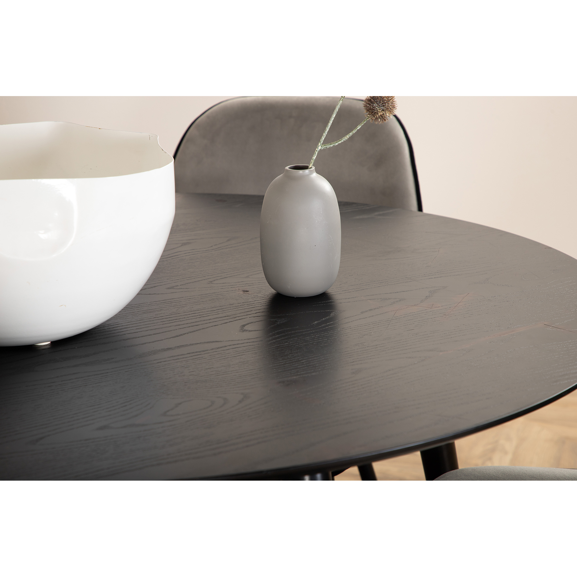 Spisegruppe Venture Home Dipp Ø115 cm med 4 Emma Stoler